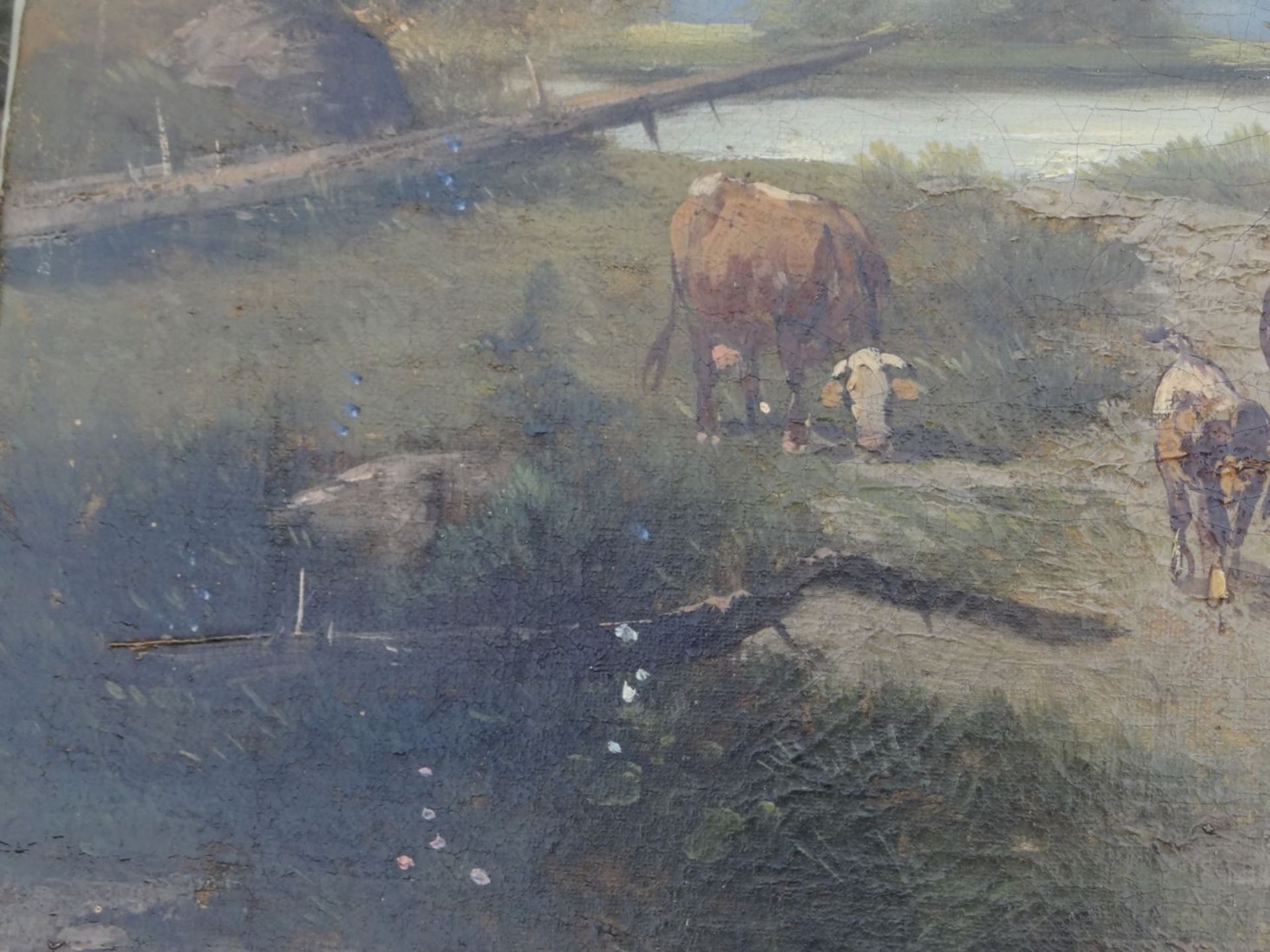 J. Bodart "Landschaft mit Figuren", Öl/Leinen, 42x68 c- - -22.61 % buyer's premium on the hammer - Bild 2 aus 4