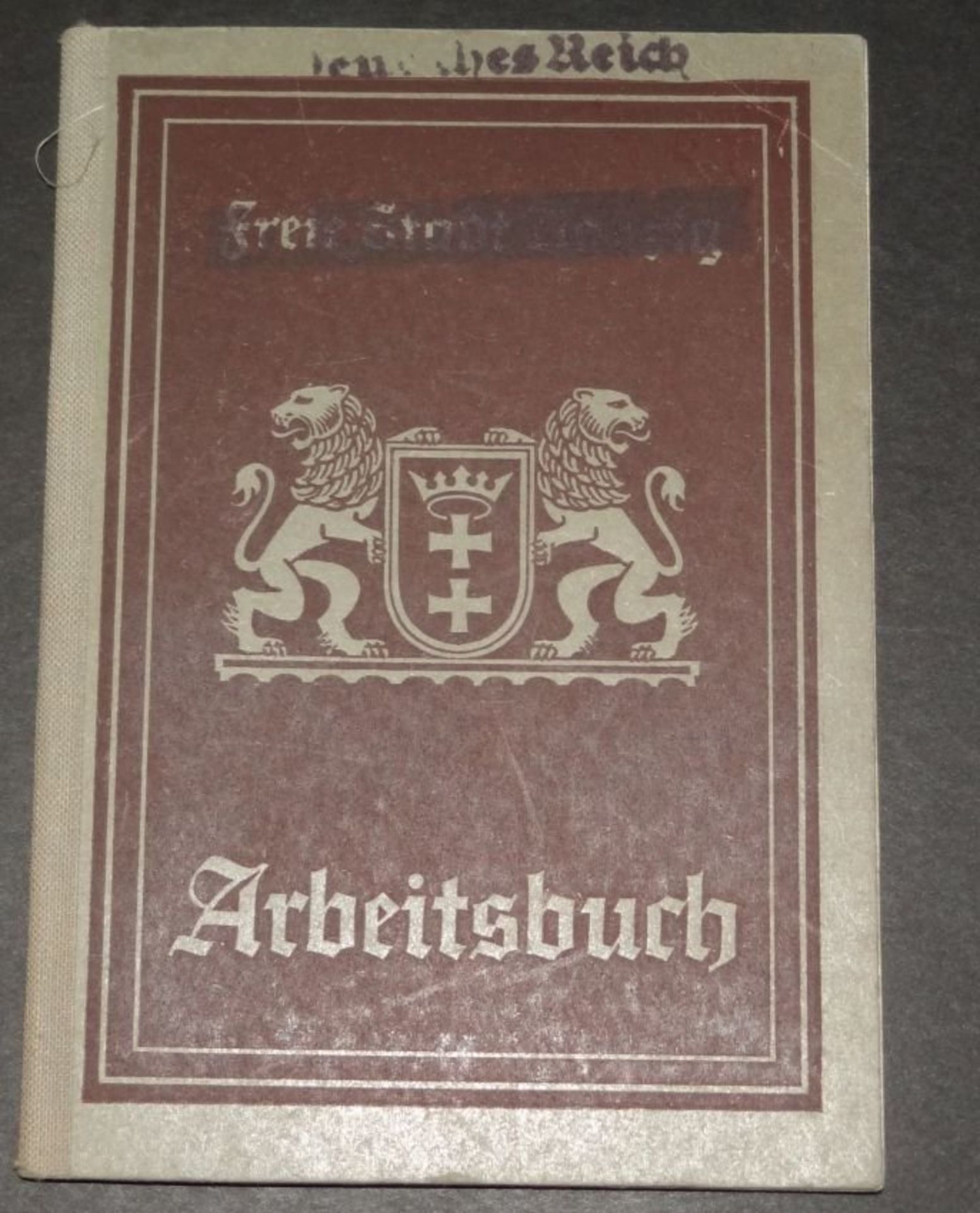 Arbeitsbuch "Freie Stadt Danzig" ab 1934- - -22.61 % buyer's premium on the hammer priceVAT margin