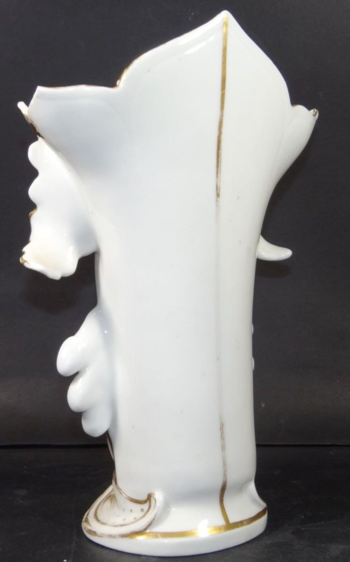 grosse, aufwendige Biedermeier-Vase mit Blumenmalerei und Goldstaffage, eine Spitze bestossen, - Image 4 of 7