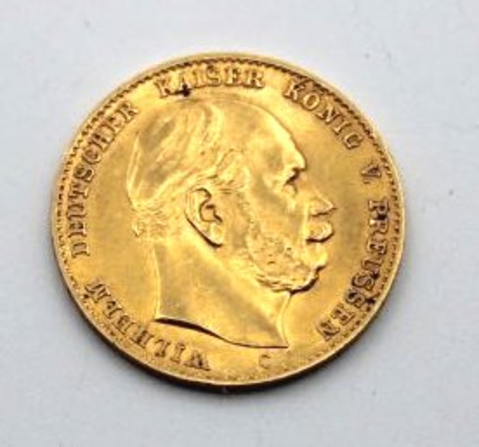 10 Goldmark, Wilhelm, 1873 C, 3,9gr., D-ca. 2cm- - -22.61 % buyer's premium on the hammer priceVAT - Bild 2 aus 2