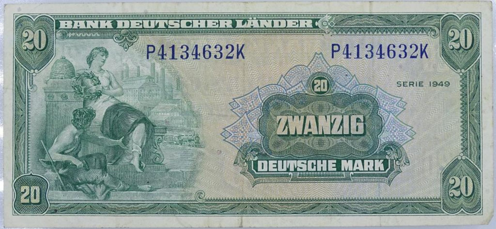 20 Deutsche Mark - 1949 - Bank Deutscher Länder, P4134632- - -22.61 % buyer's premium on the