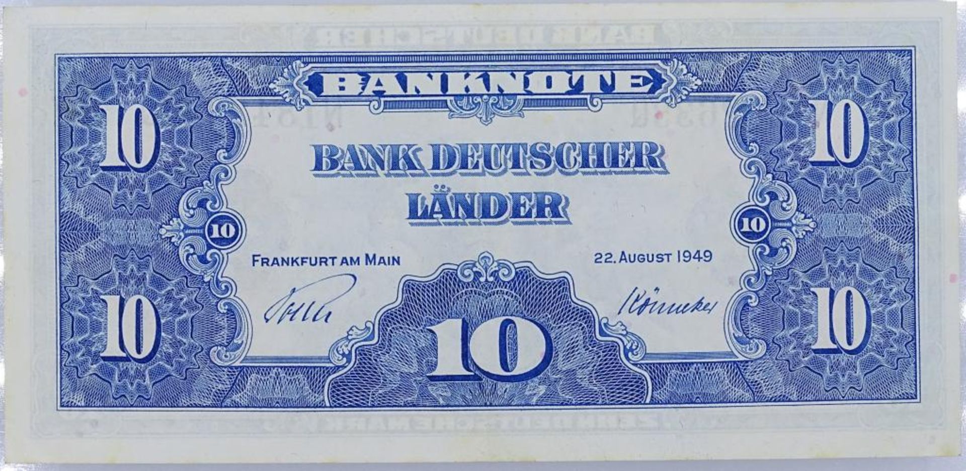 10 Deutsche Mark - 1949 - Bank Deutscher Länder. N1842633- - -22.61 % buyer's premium on the - Bild 2 aus 2