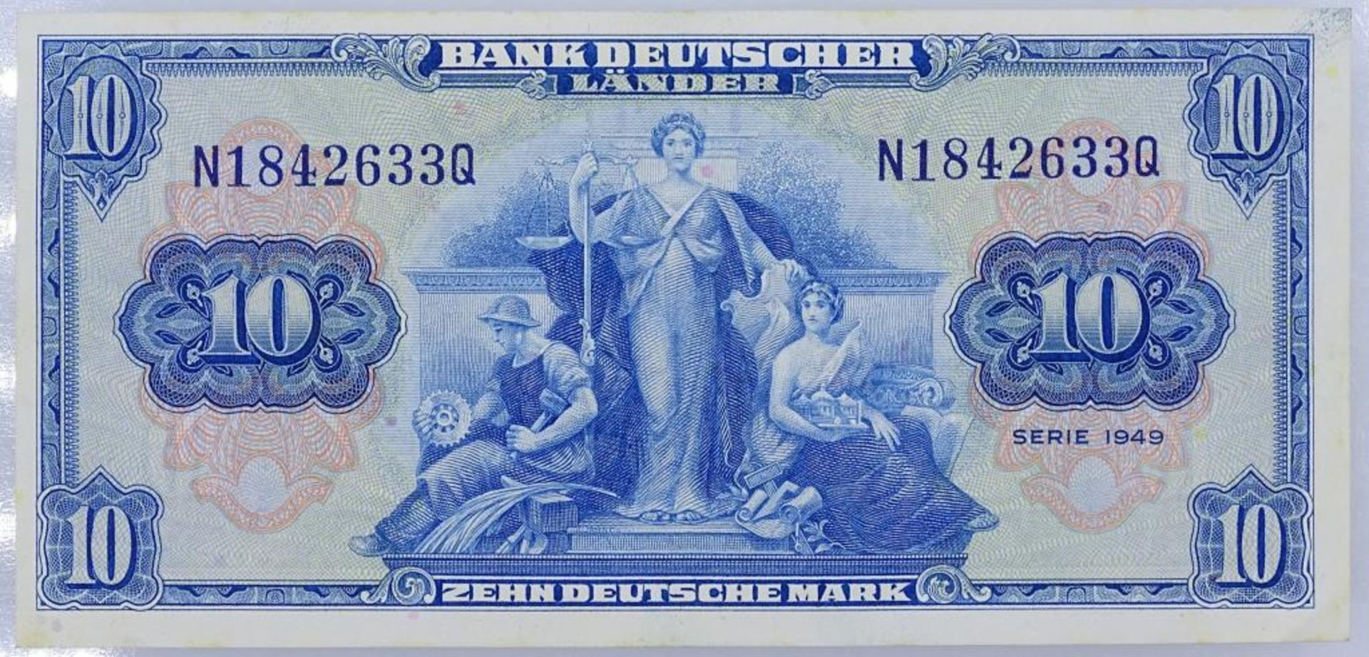 10 Deutsche Mark - 1949 - Bank Deutscher Länder. N1842633- - -22.61 % buyer's premium on the