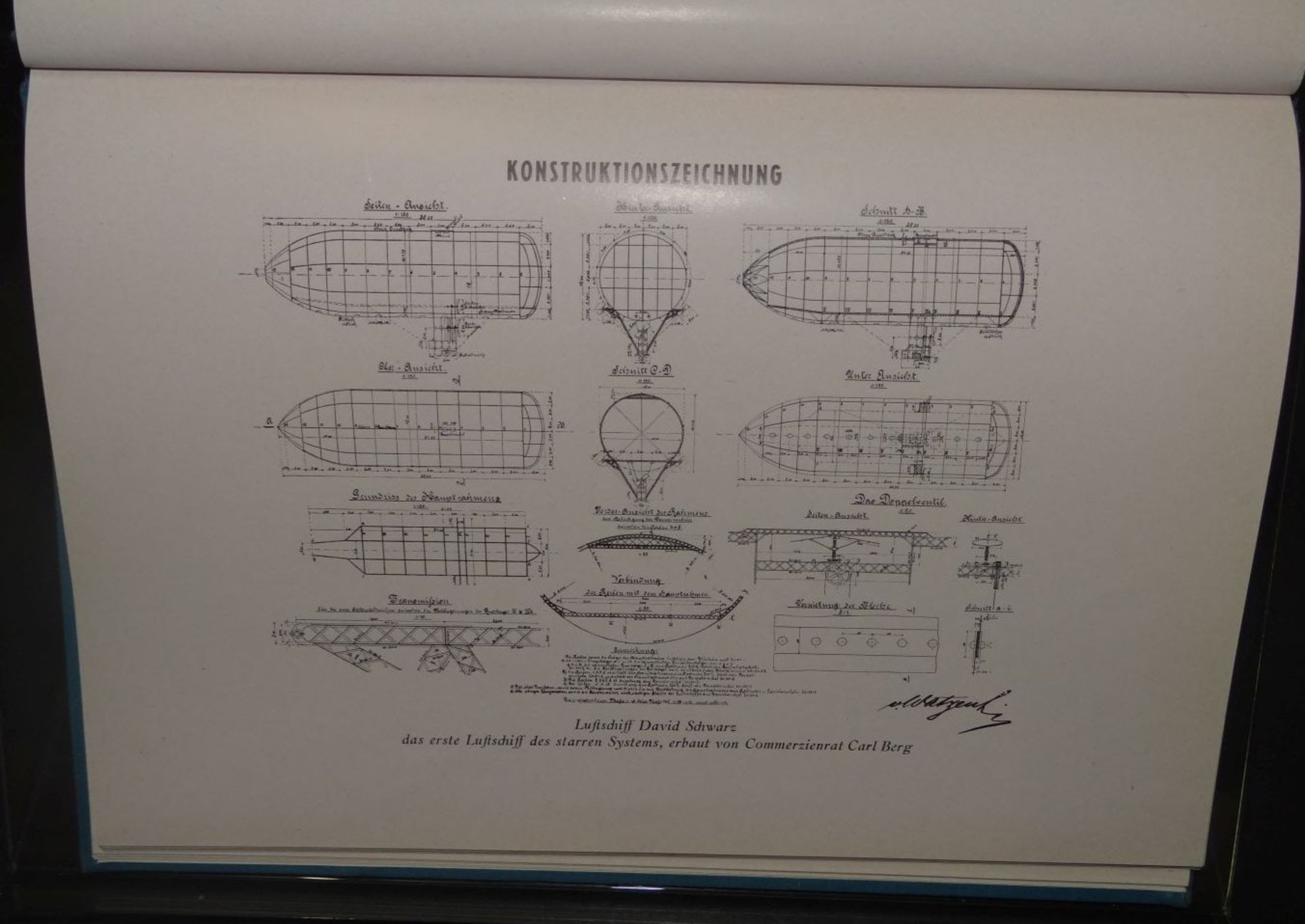 "Ein Beitrag zur Geschichte der Luftschiffahrt" 1953", David Schwarz, Carl Berg, Graf Zeppelin- - - - Bild 4 aus 5
