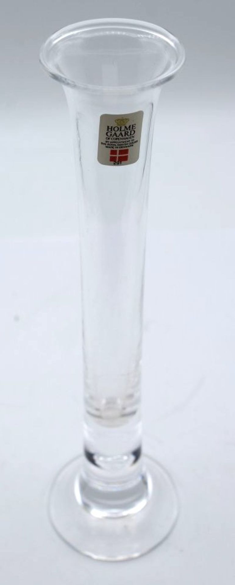 Stiel-Vase, Holmegaard, farbloses Glas, H-21cm.- - -22.61 % buyer's premium on the hammer priceVAT - Bild 2 aus 2
