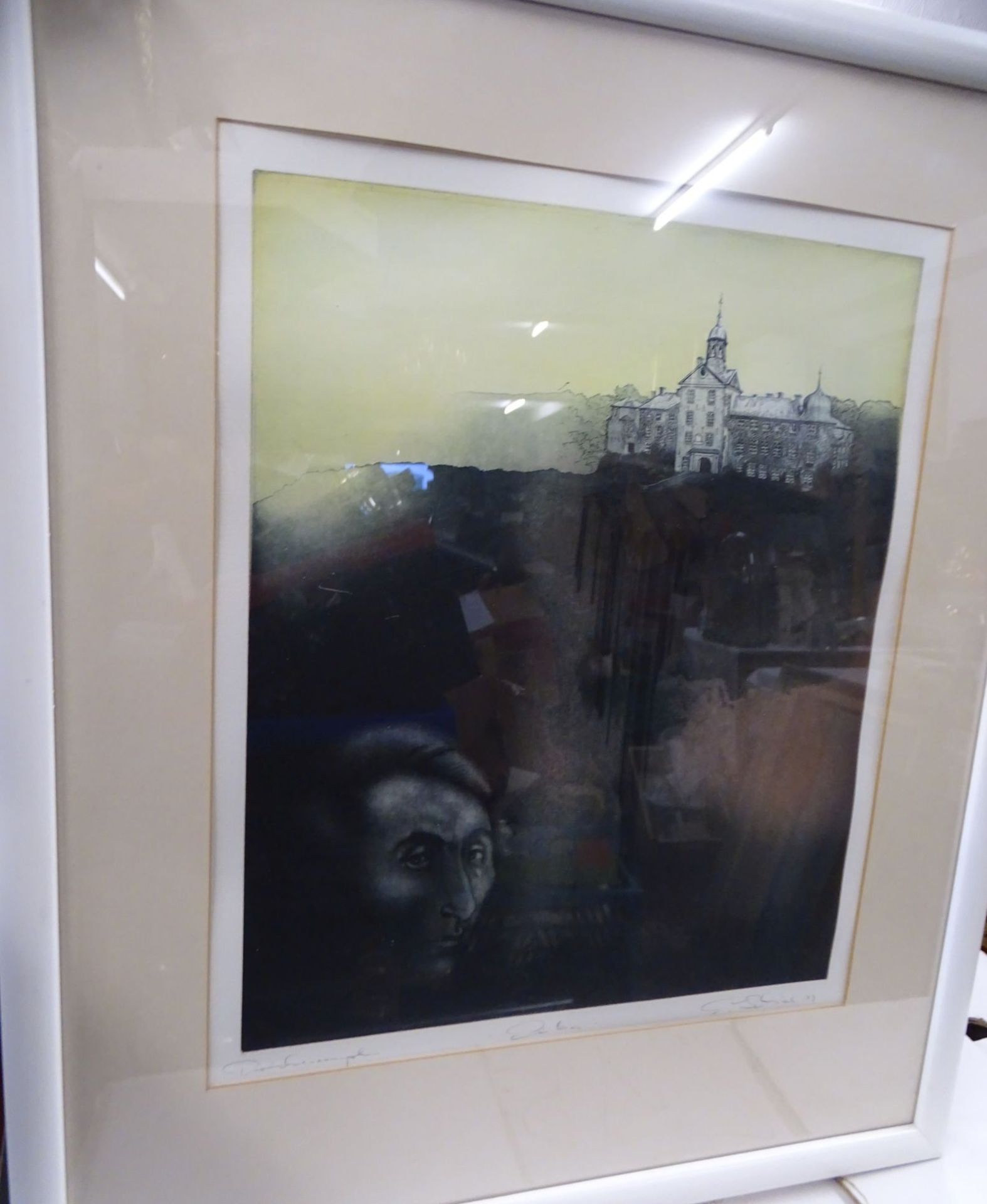 G. Schiel, 1983, Lithografie, betitelt, ger/Glas, RG 63x53 cm- - -22.61 % buyer's premium on the - Bild 2 aus 5