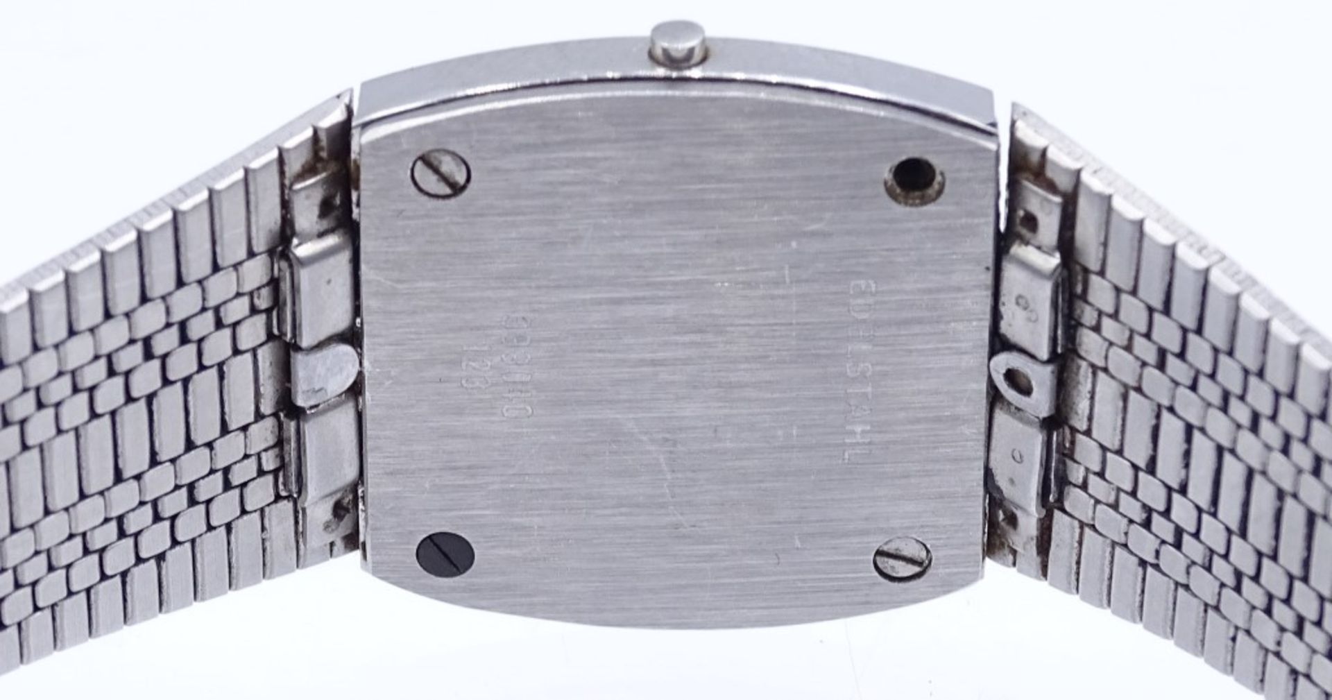 Armbanduhr "Dugena";Quartz,Edelstahl,Gehäuse 25x23mm, Funktion nicht überprüft - Bild 5 aus 5