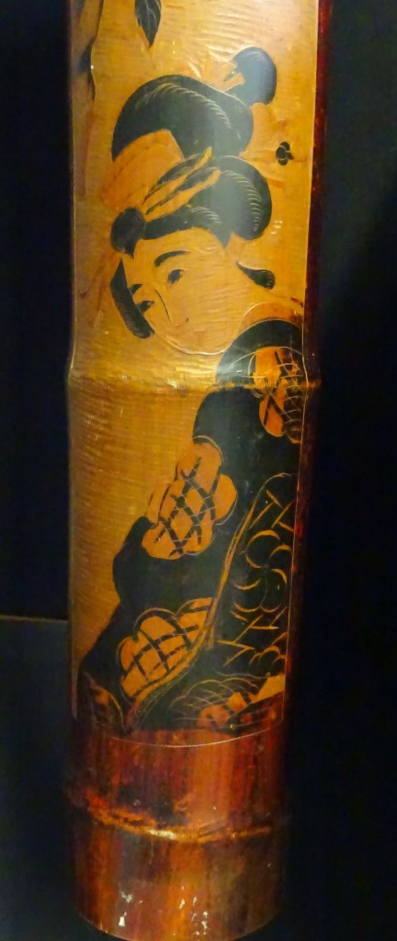 Wandapplikationaus Bambus mit geisha Darstellung,L- 54cm- - -22.61 % buyer's premium on the hammer - Bild 6 aus 6
