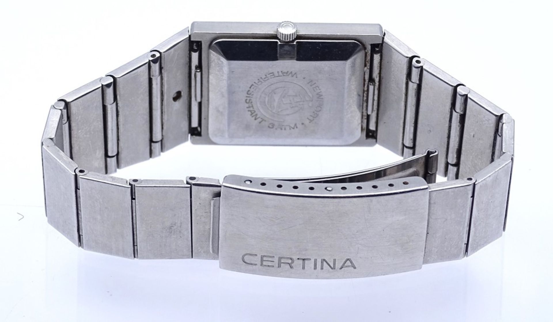 Armbanduhr "Certina",Quartz,Schweiz,Edelstahl,Gehäuse 26x33mm, Saphirglas,Funktion nicht überprüft - Bild 4 aus 5