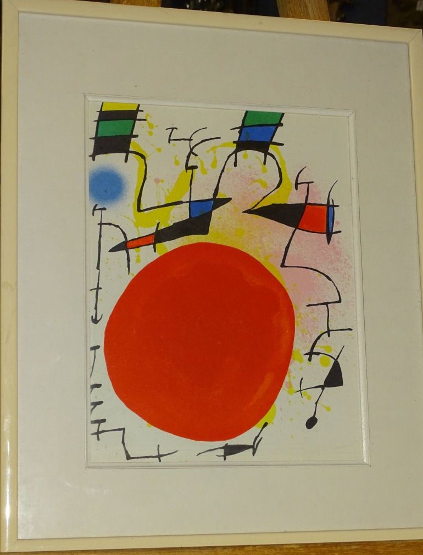 Miro Lithografie, ger/Glas, RG 39x47 cm- - -22.61 % buyer's premium on the hammer priceVAT margin