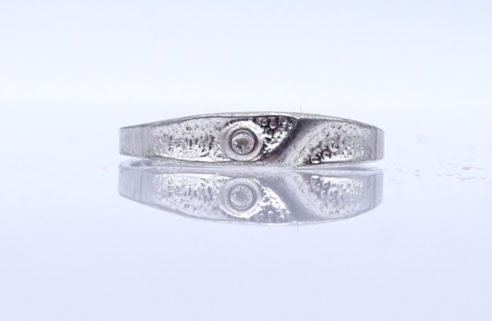 Sterling Silber Ring mit einen klaren Stein,Silber 925/000, 1,5gr., RG 57- - -22.61 % buyer's
