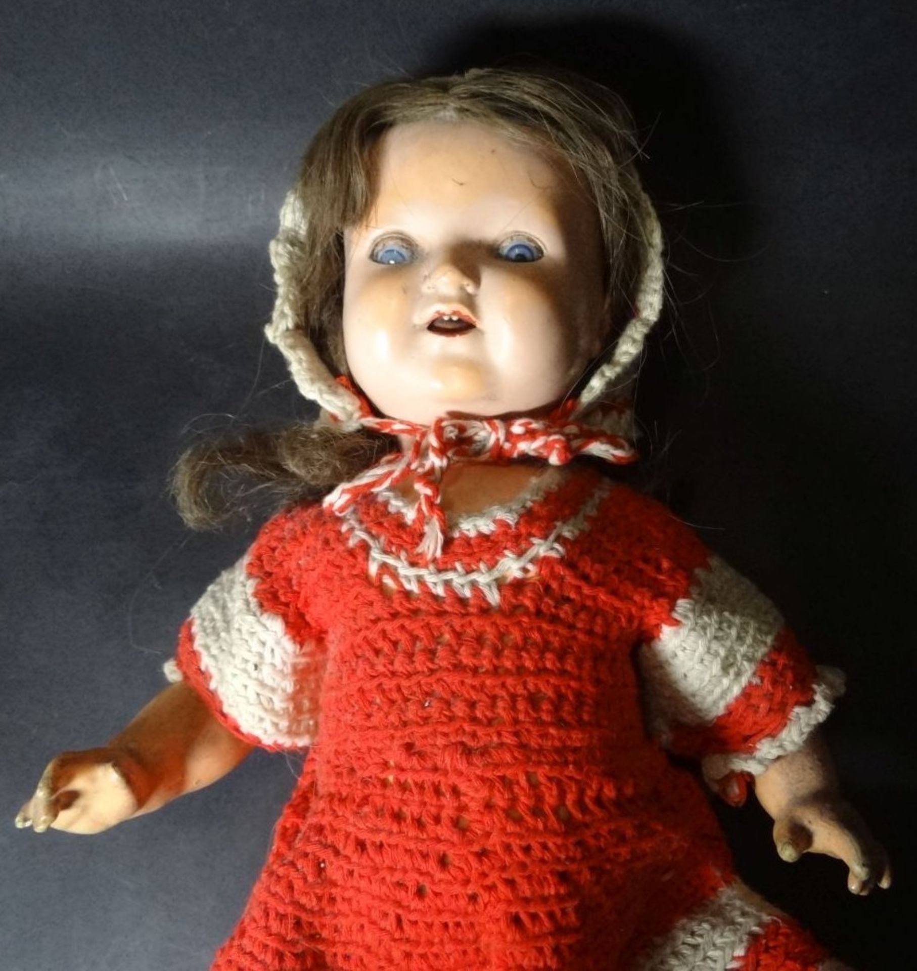 alte Schildkröt-Puppe mit Massekörper, L-34 cm, bespielte Erhaltu- - -22.61 % buyer's premium on the - Bild 3 aus 6