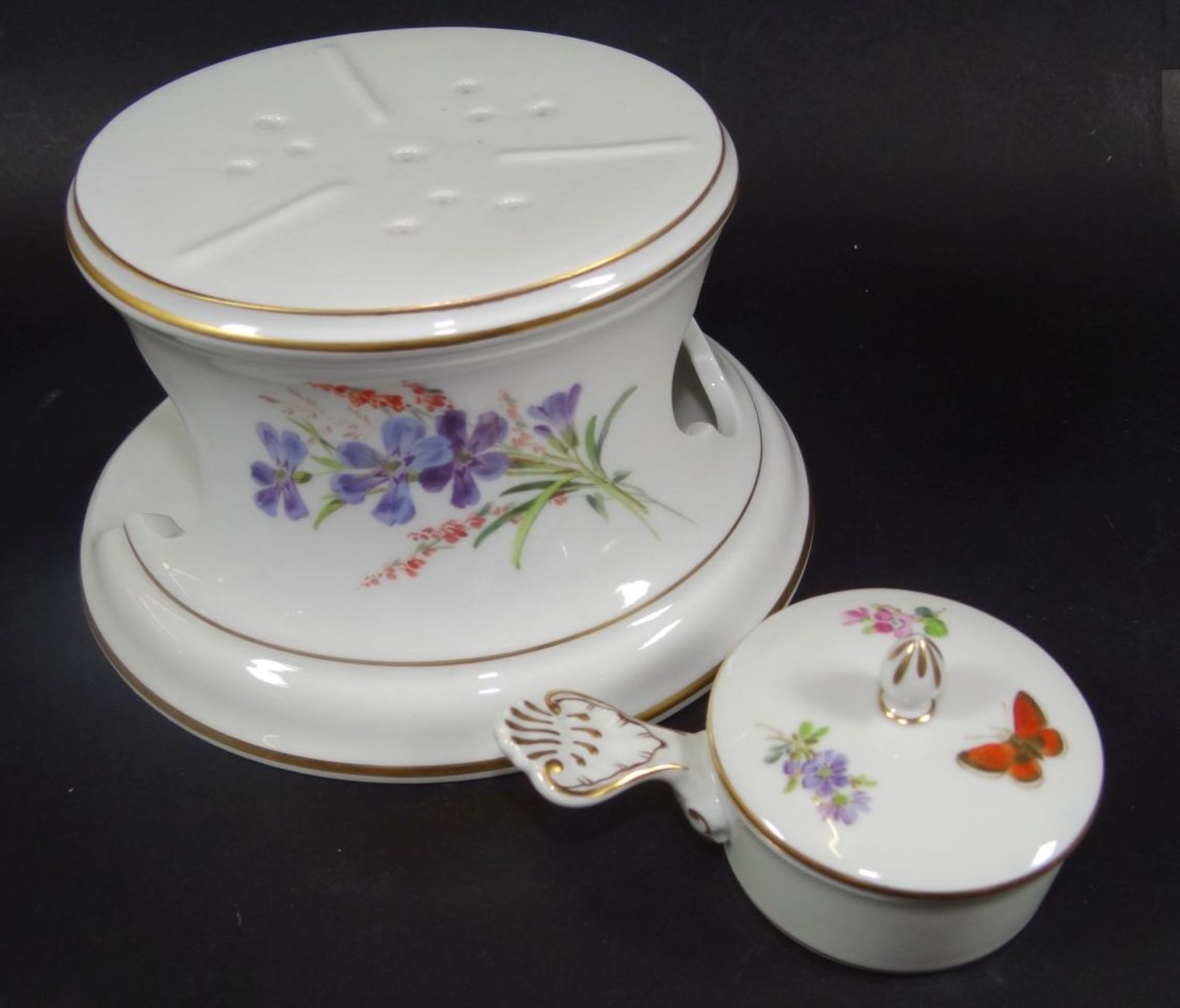 Stövchen "Meissen" Blumen-und Schmetterlinge, 1.Wah- - -22.61 % buyer's premium on the hammer - Bild 4 aus 7