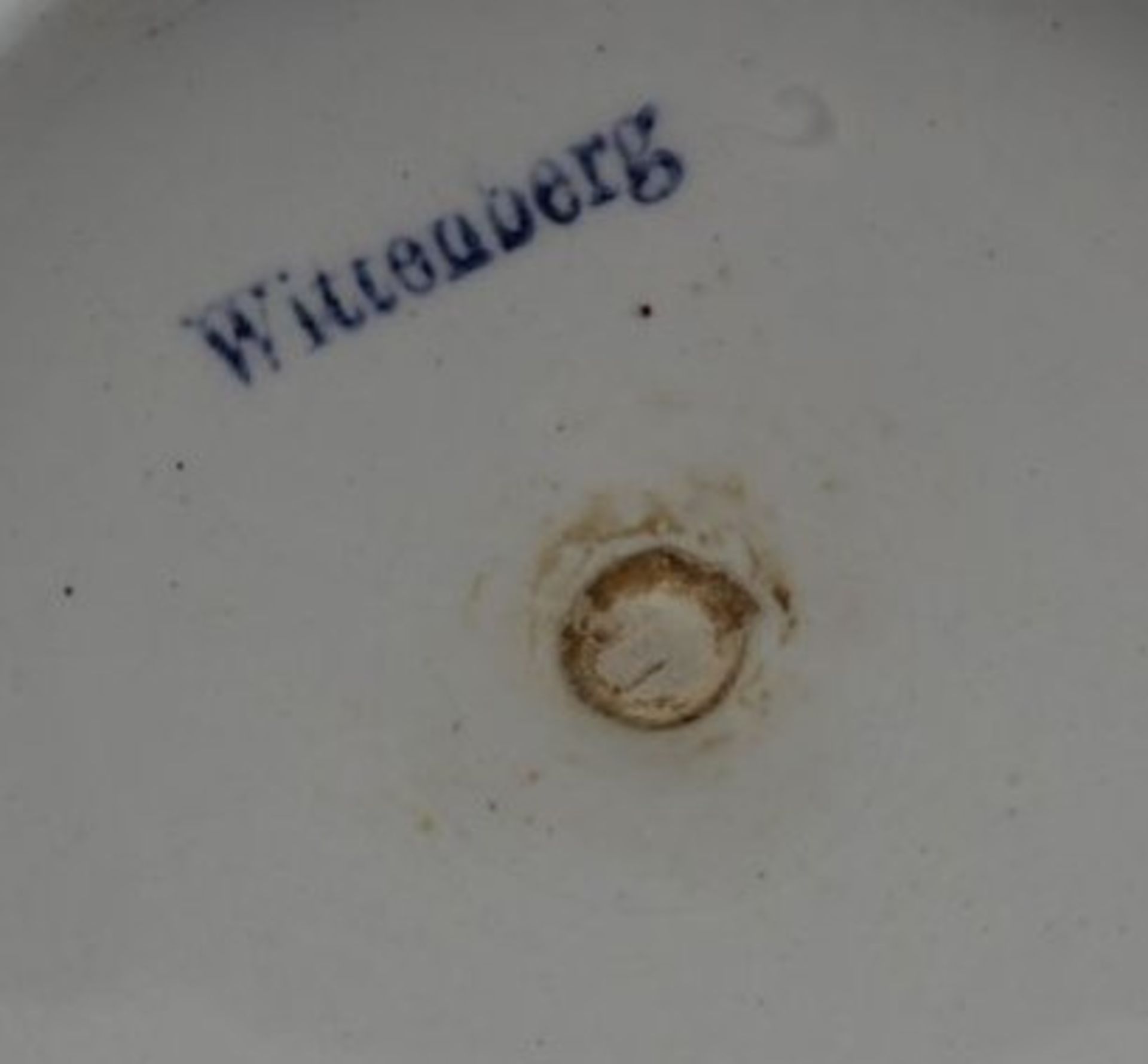 Übertopf, Wittenberg, um 1920, Entendekor, oberer Rand mit Restauration, H-14,5cm D-15cm.- - -22. - Bild 3 aus 3