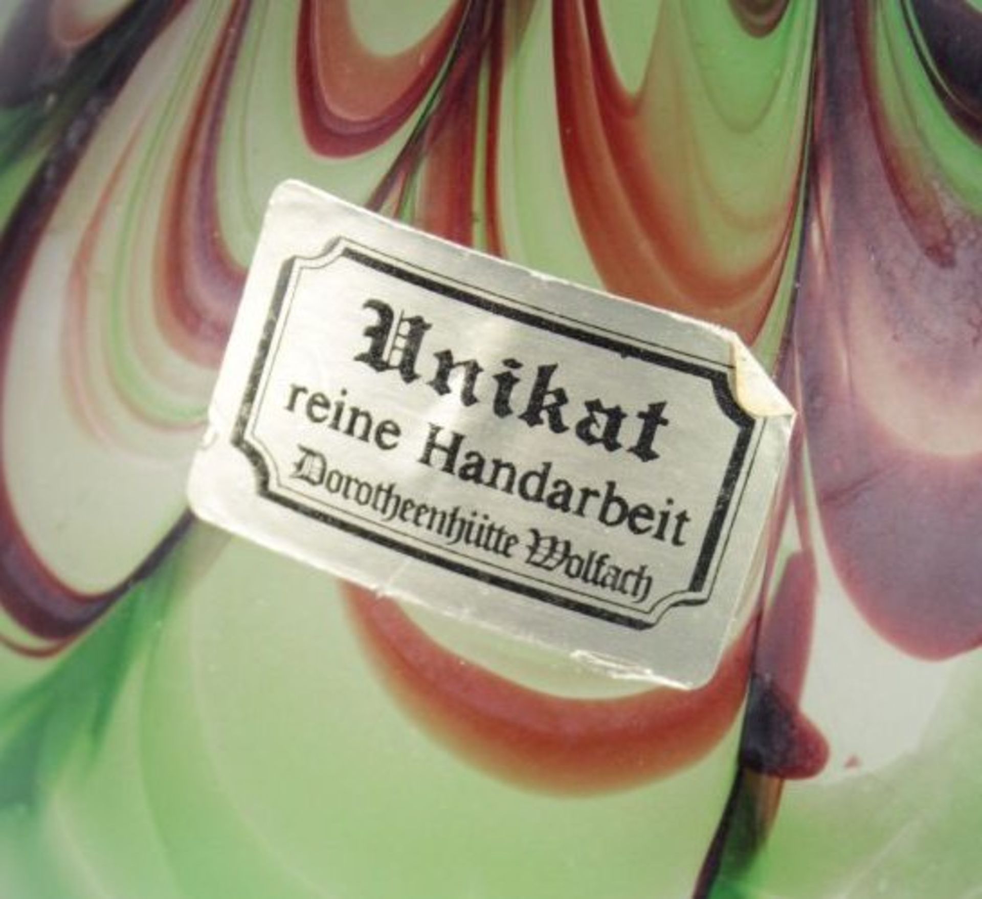 Kunstglasvase, Dorotheenhütte, 2farbig, H-27cm.- - -22.61 % buyer's premium on the hammer priceVAT - Bild 2 aus 2