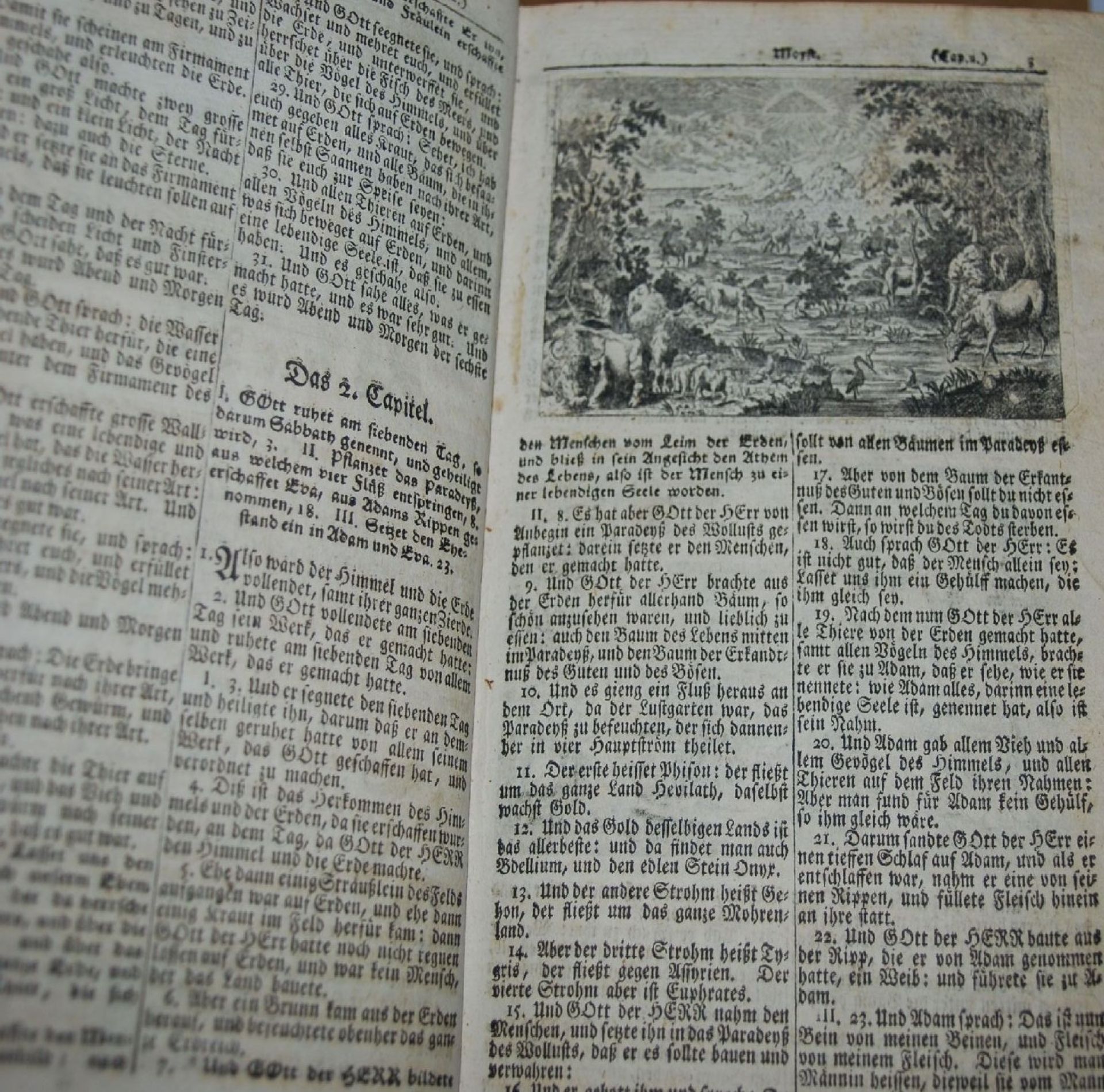 Biblia sacra oder die ganze Hl. Schrift, Nürnberg 1774, Ledereinband der Zeit, illustriert, guter - Bild 4 aus 8
