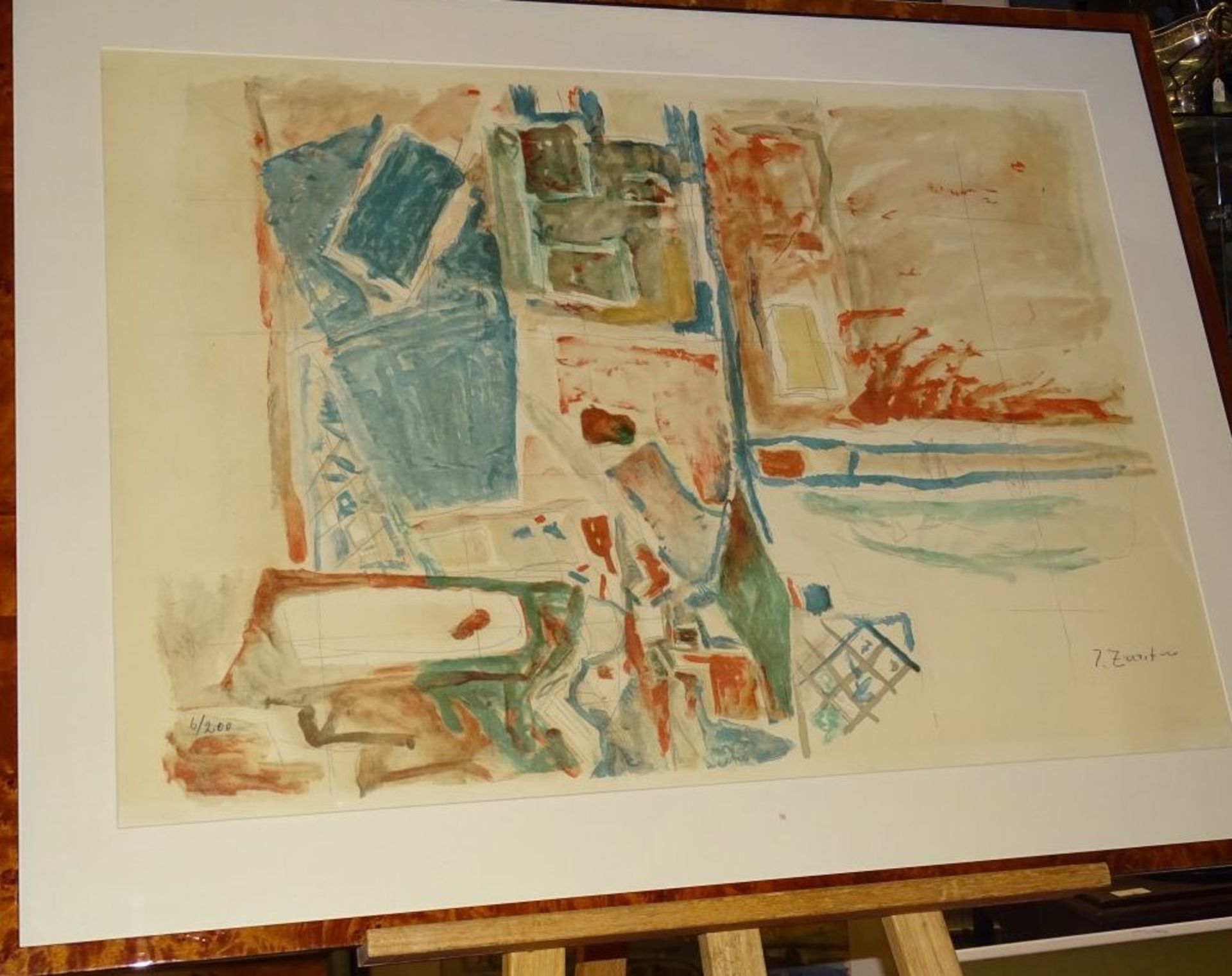 Joseph ZARITSKY (1891-1985), moderne grosse Lithografie, 6/200, ger/Glas, RG 82x106 cm- - -22.61 % - Bild 3 aus 6