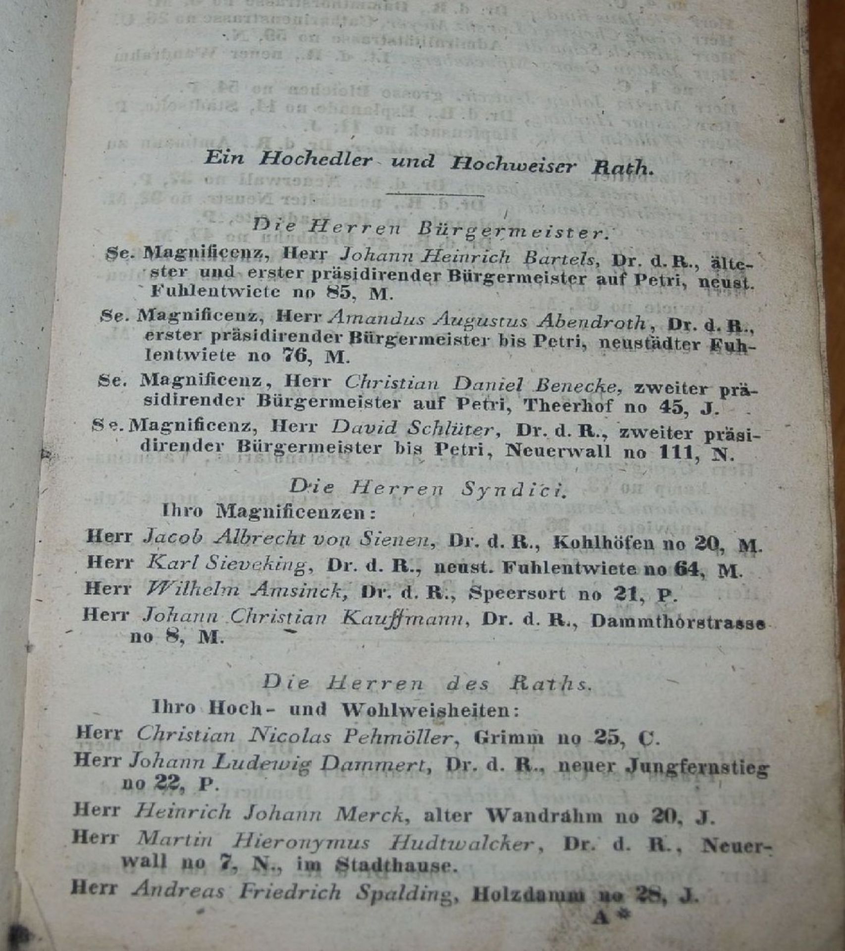 Hamburgisches Adress-Buch 1836, Bibliothekseinband, seitl. beschriftet, 20x13 cm, H-6,5 cm- - -22.61 - Bild 3 aus 9