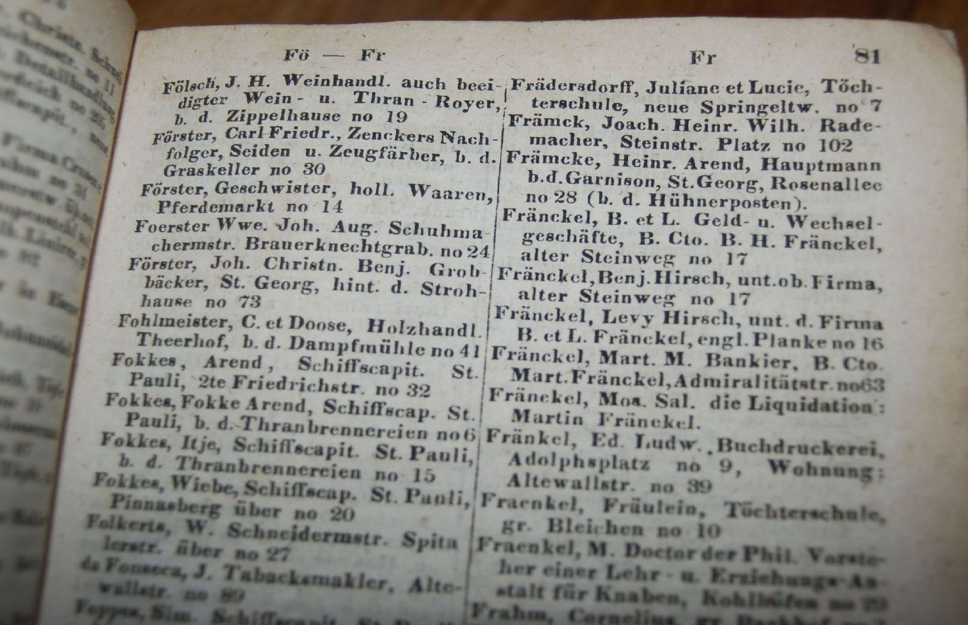 Hamburgisches Adress-Buch 1836, Bibliothekseinband, seitl. beschriftet, 20x13 cm, H-6,5 cm- - -22.61 - Bild 4 aus 9