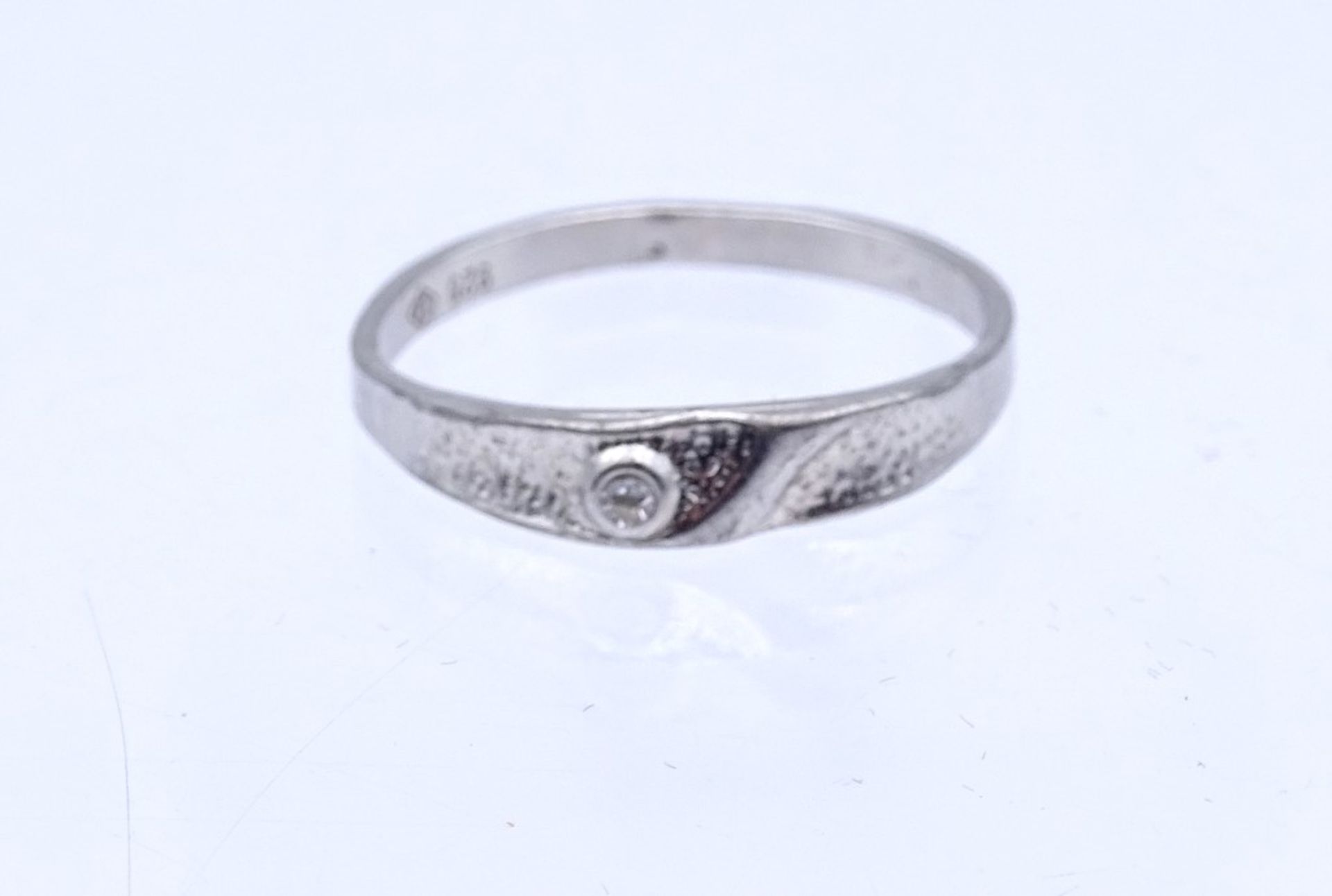 Sterling Silber Ring mit einen klaren Stein,Silber 925/000, 1,5gr., RG 57- - -22.61 % buyer's - Bild 2 aus 2