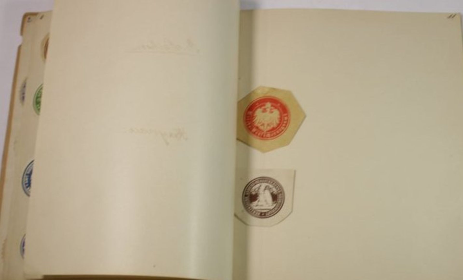 kl. Stempel-Sammlung, in Heft, um 1900, 9 Seiten mit Stempel.- - -22.61 % buyer's premium on the - Bild 3 aus 4