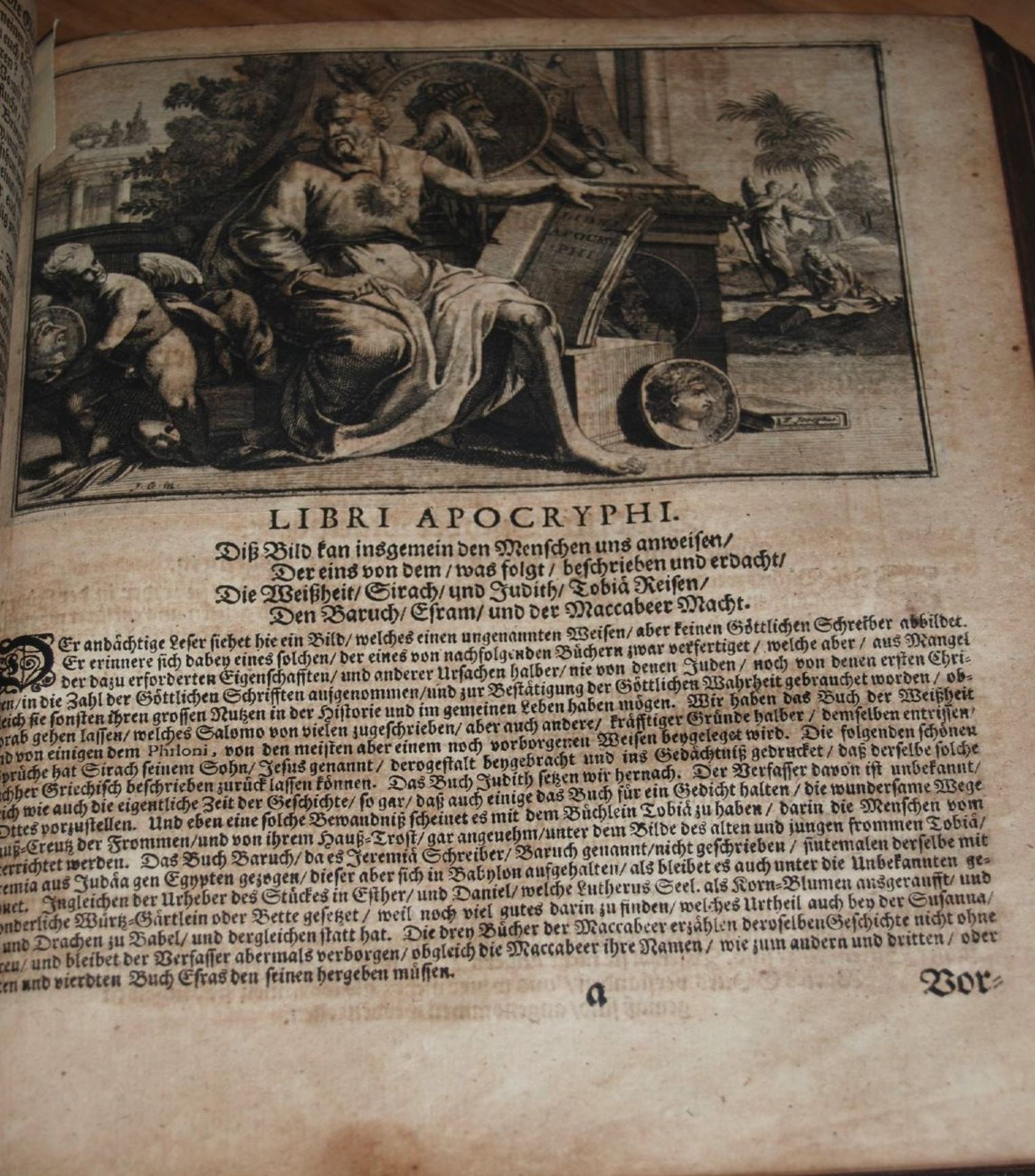 "Biblia" Hamburg 1713, von J. Morgenweg, Pastor vom Waysen-Hause, Einband der Zeit, illustriert,,gut - Bild 10 aus 10