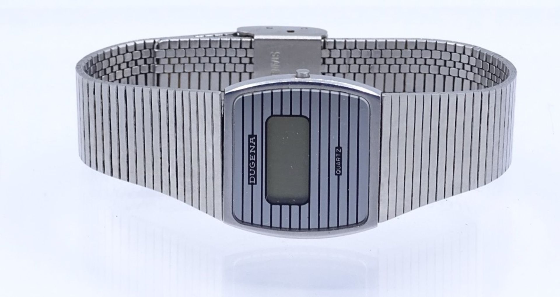 Armbanduhr "Dugena";Quartz,Edelstahl,Gehäuse 25x23mm, Funktion nicht überprüft - Bild 2 aus 5