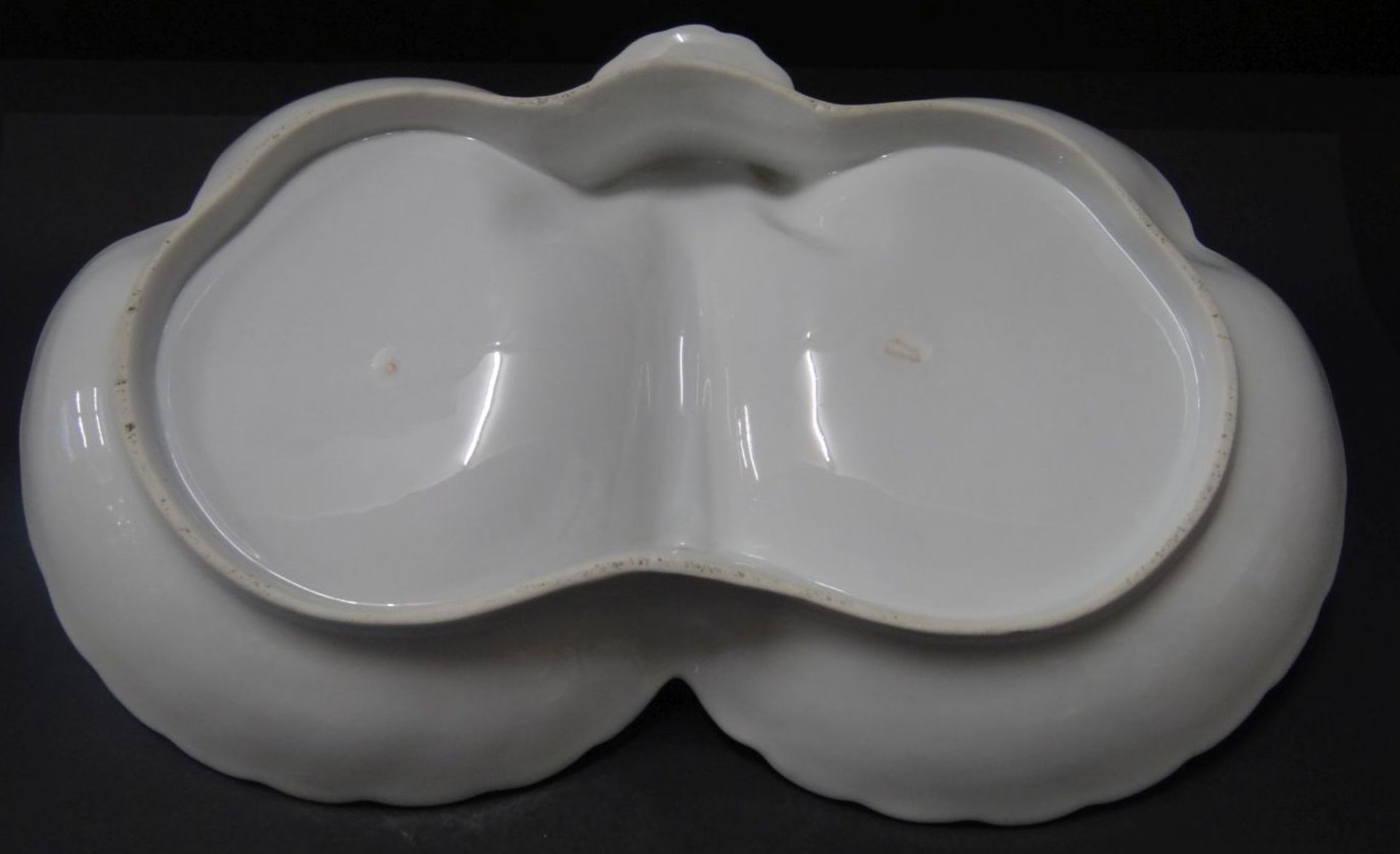 2 passige Anbietschale "KPM" Berlin, weiss, Tragergriff, H-10 cm, 30x19 cm- - -22.61 % buyer's - Bild 5 aus 6