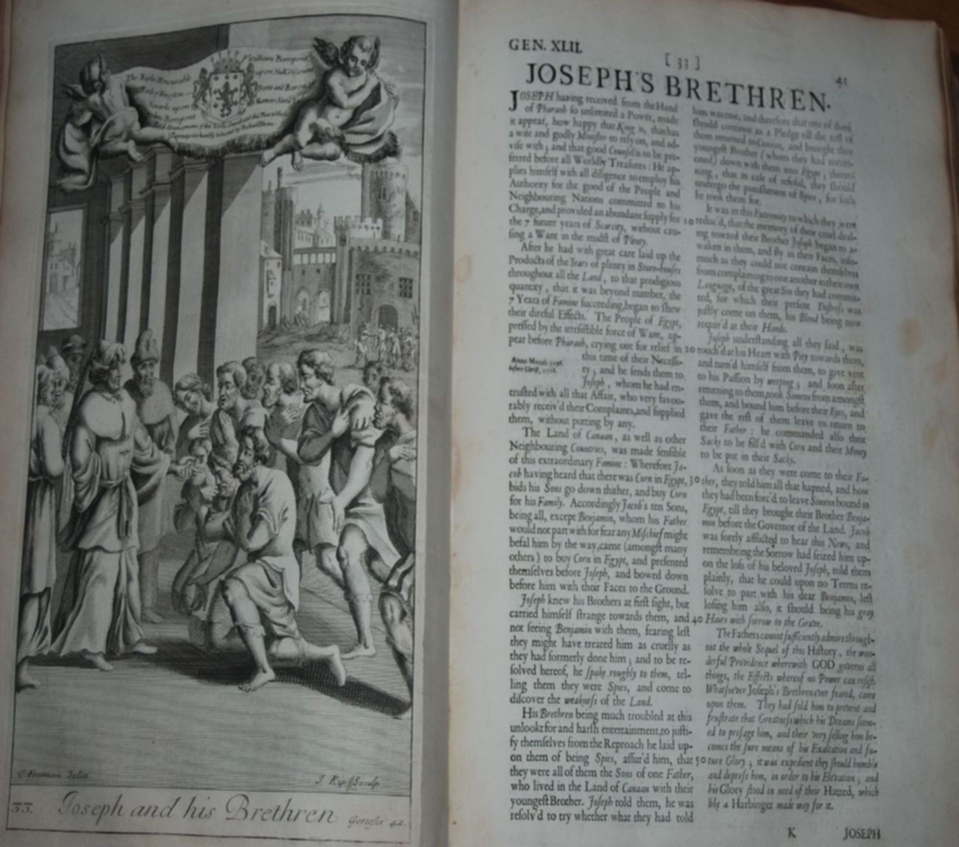 "The Holy Bible" 1701, mit 240 ganzseitigen Stichen und Klappkartern, englisch, The history of the - Bild 7 aus 10