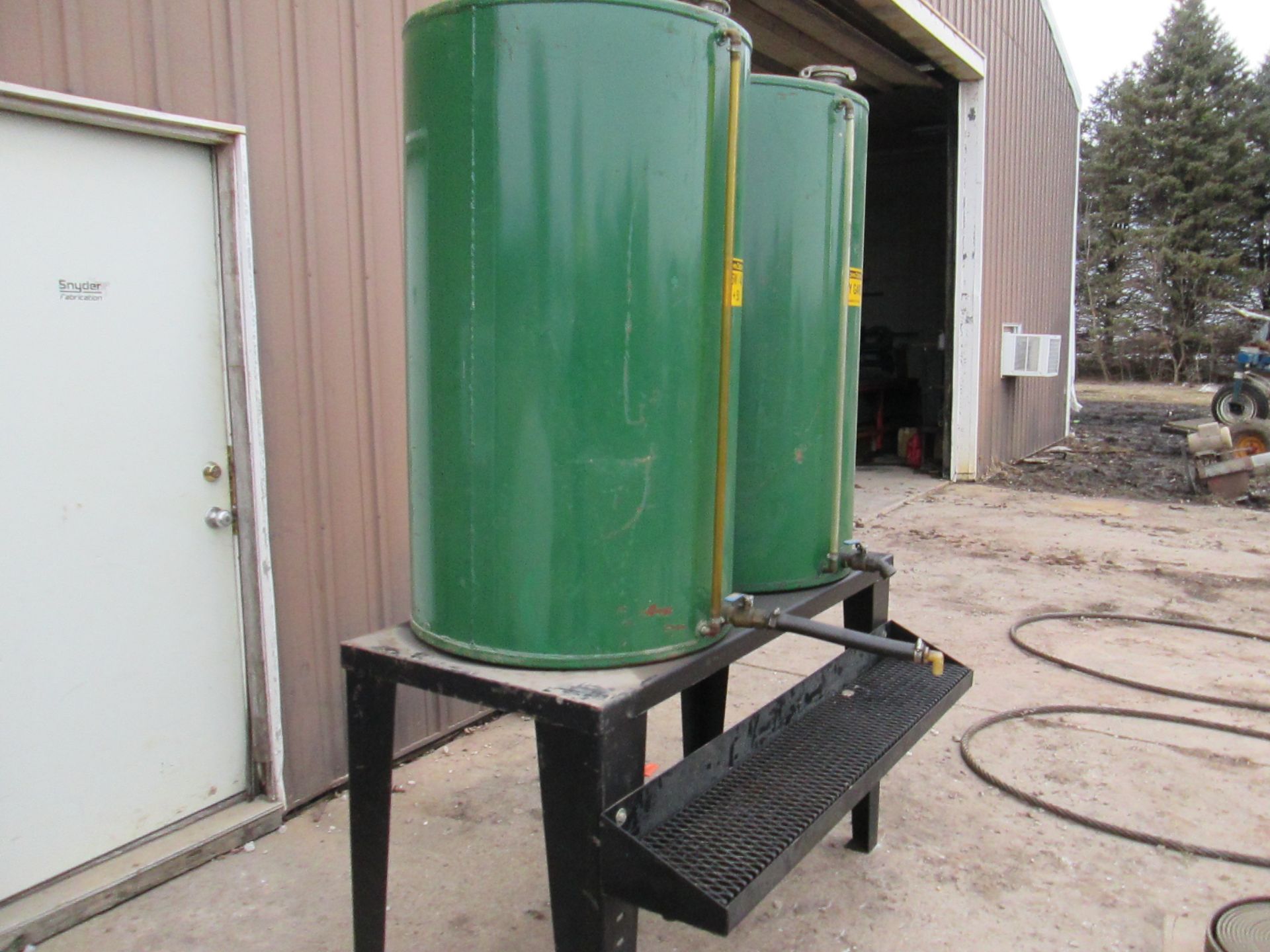 OIL BARREL RACK, (2) 110 GAL OIL TANKS - Image 2 of 8