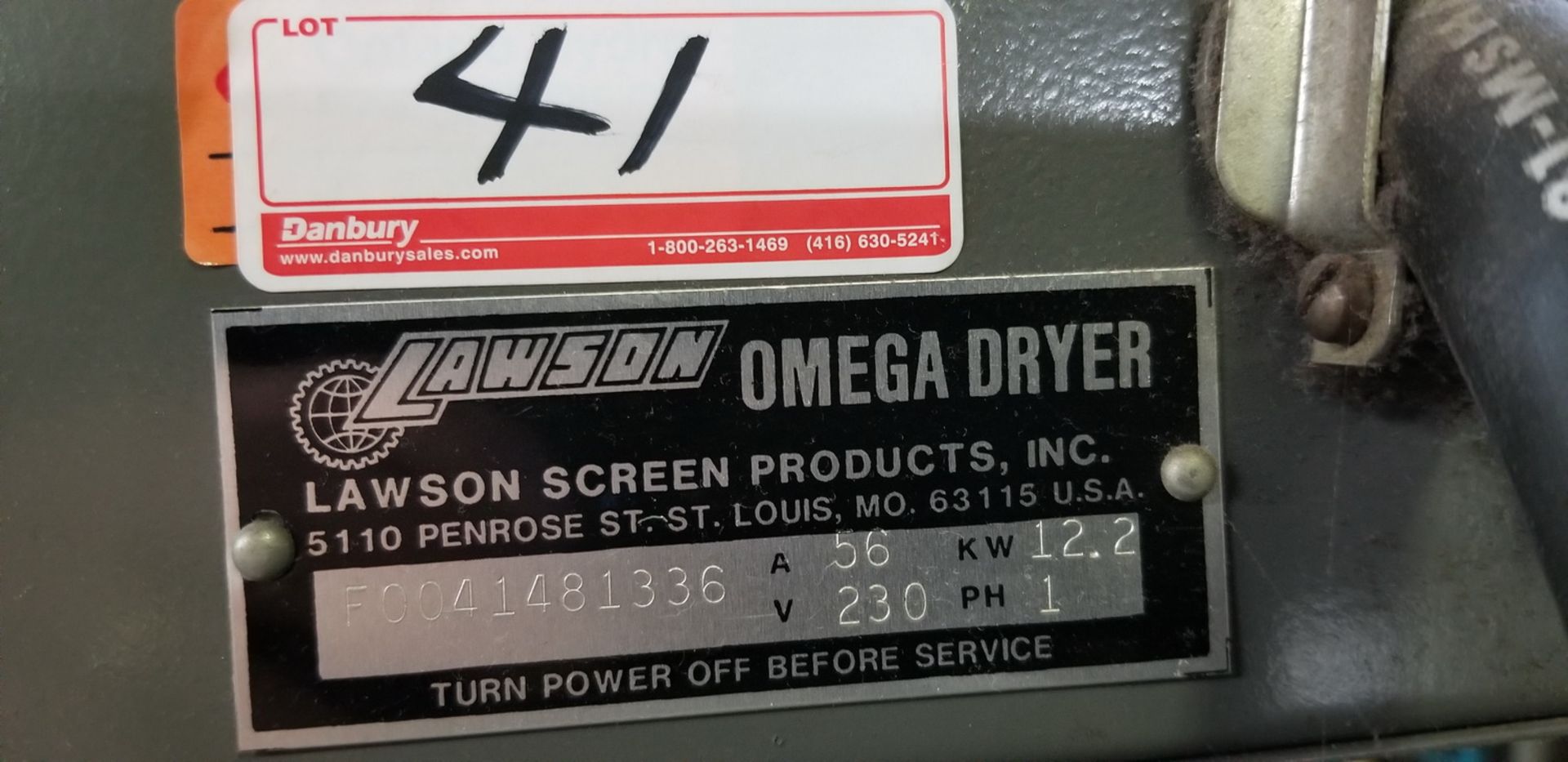 LAWSON OMEGA 3' X 12' ELECTRIC DRYER (SINGLE PAHSE 230V) - Image 2 of 2