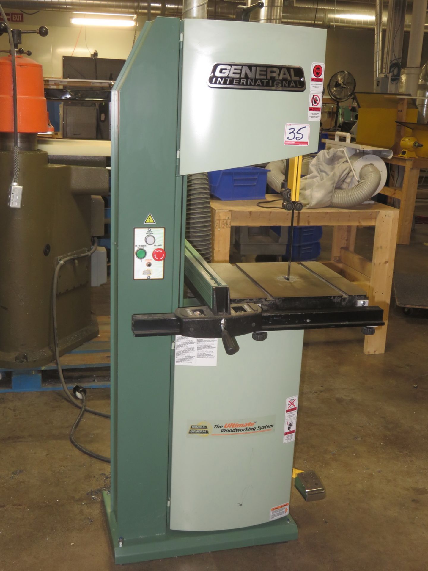 GENERAL 90-170B 14" WOOD CUTTING VERTICAL BAND SAW, S/N 92464414