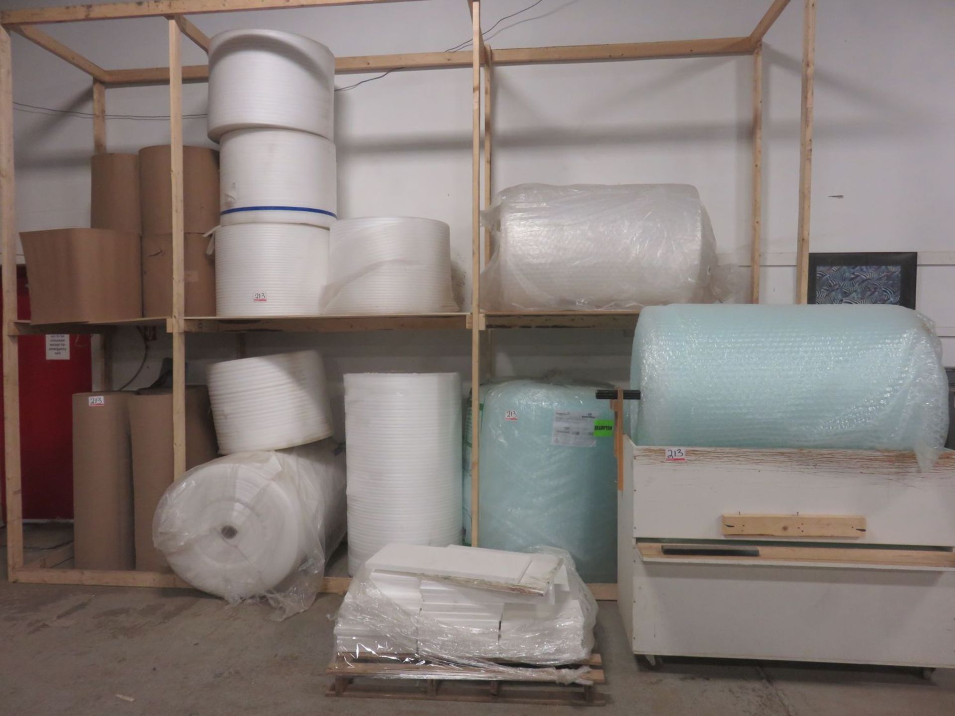 LOT - BUBBLE WRAP, ETHEFOAM, CARDBOARD PACKAGING SUPPLIES