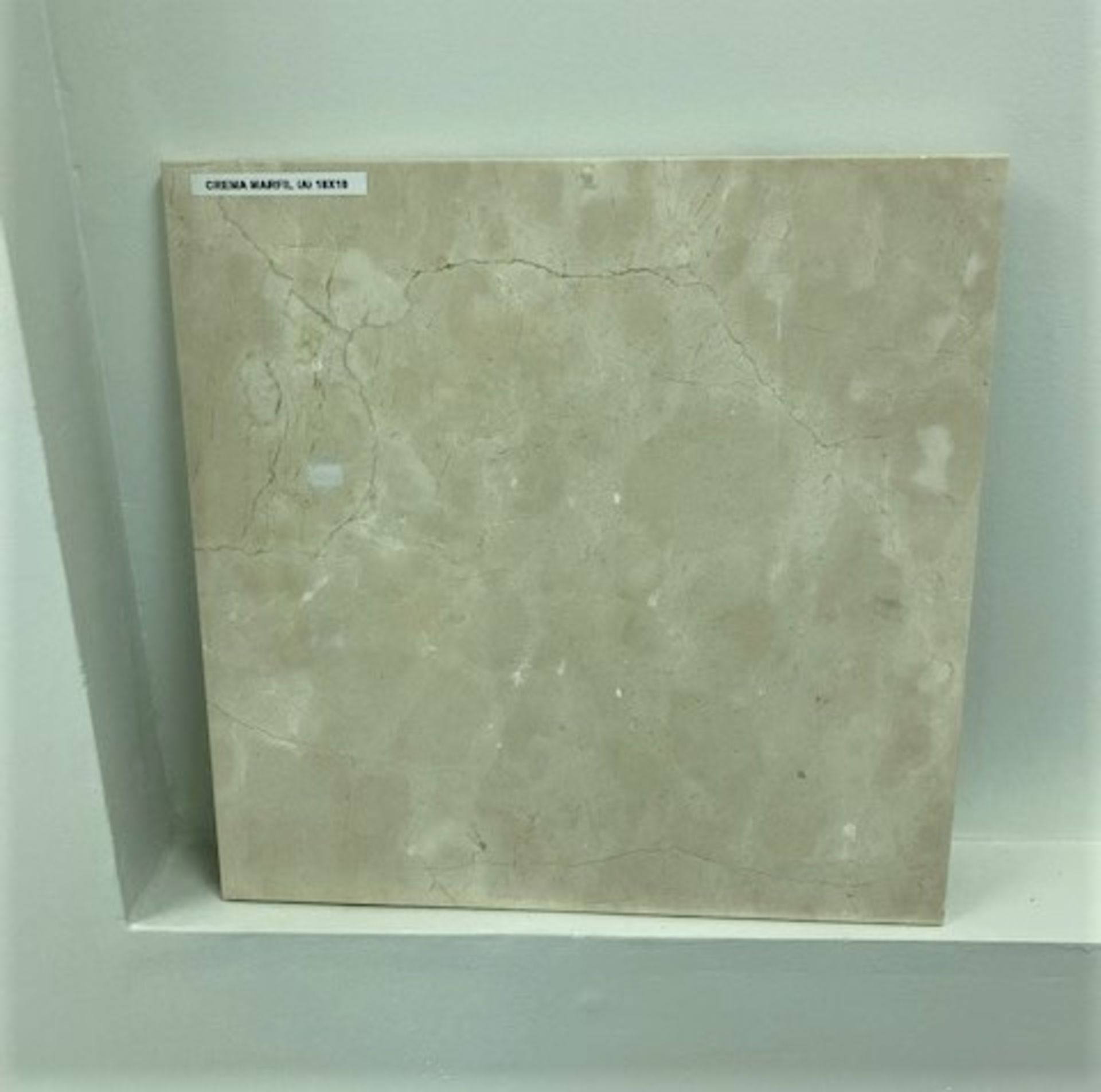 LOT - APPROX. 166 SQFT 18" X 18" CREMA MARFIL MARBLE TILE