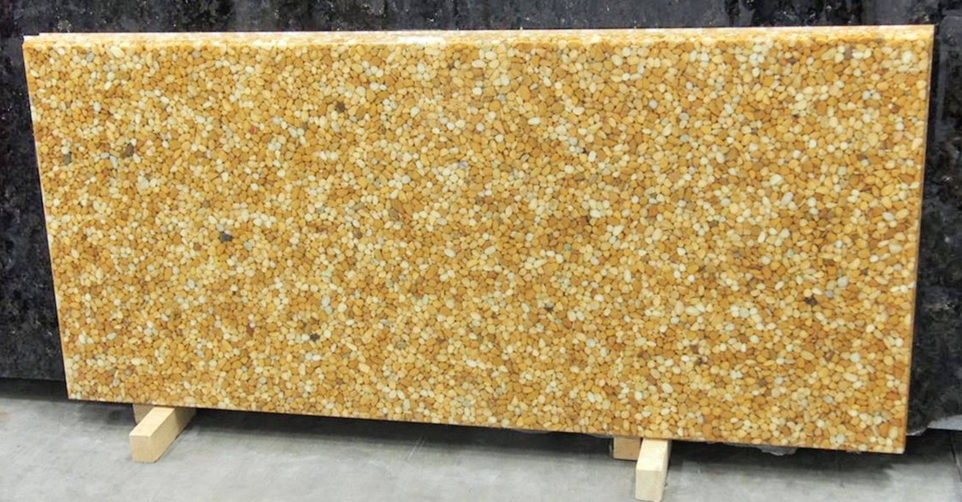 SLABS - ADONITE GIALLO SIENA RIVER ROCK 33 X 74 (16.95 SQFT) - ROW B