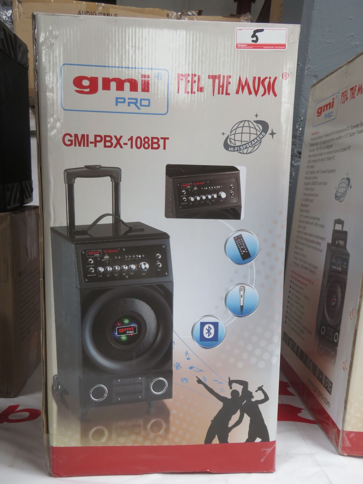 GMI MOD GMI-PBX-108BT PA DJ SPEAKER SYSTEM (NEW IN BOX)