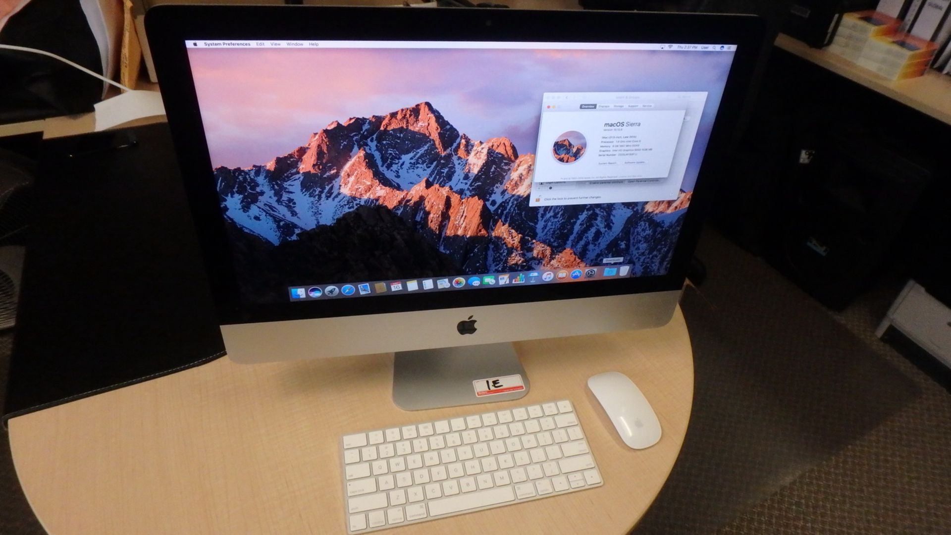 APPLE IMAC 16,1 21.5" DESKTOP COMPUTER W/ INTEL CORE I5 1.6GHZ PROCESSOR, 8GB RAM, INTEL HD GRAPHICS