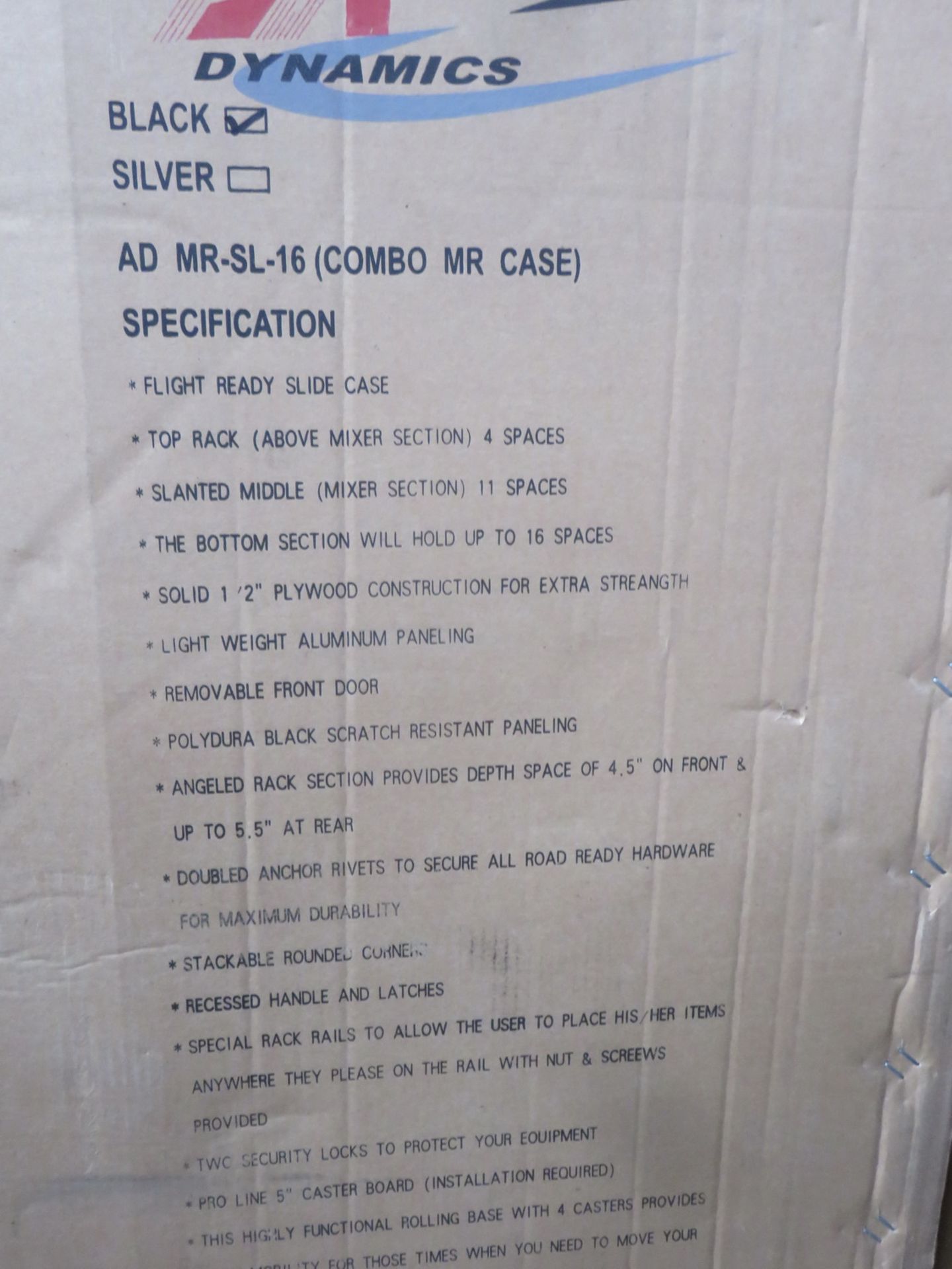 AUDIO DYNAMICS MOD AD MR-SL-16 COMBO BLACK COMBO CASE (IN BOX) - Image 3 of 3