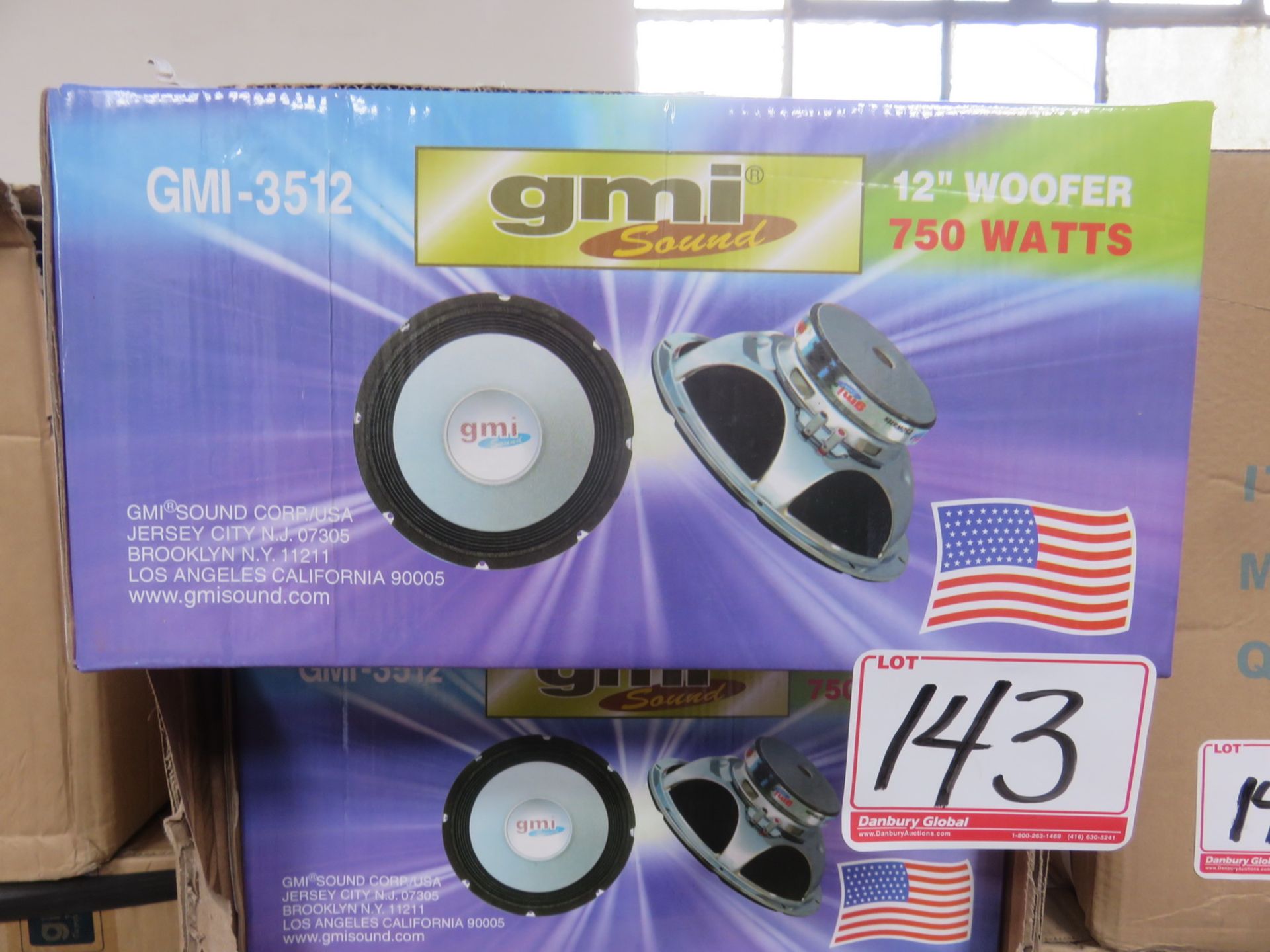 BOXES - GMI MOD 3512, 12" WOOFER 750 WATT SPEAKERS (2PCS/BX)