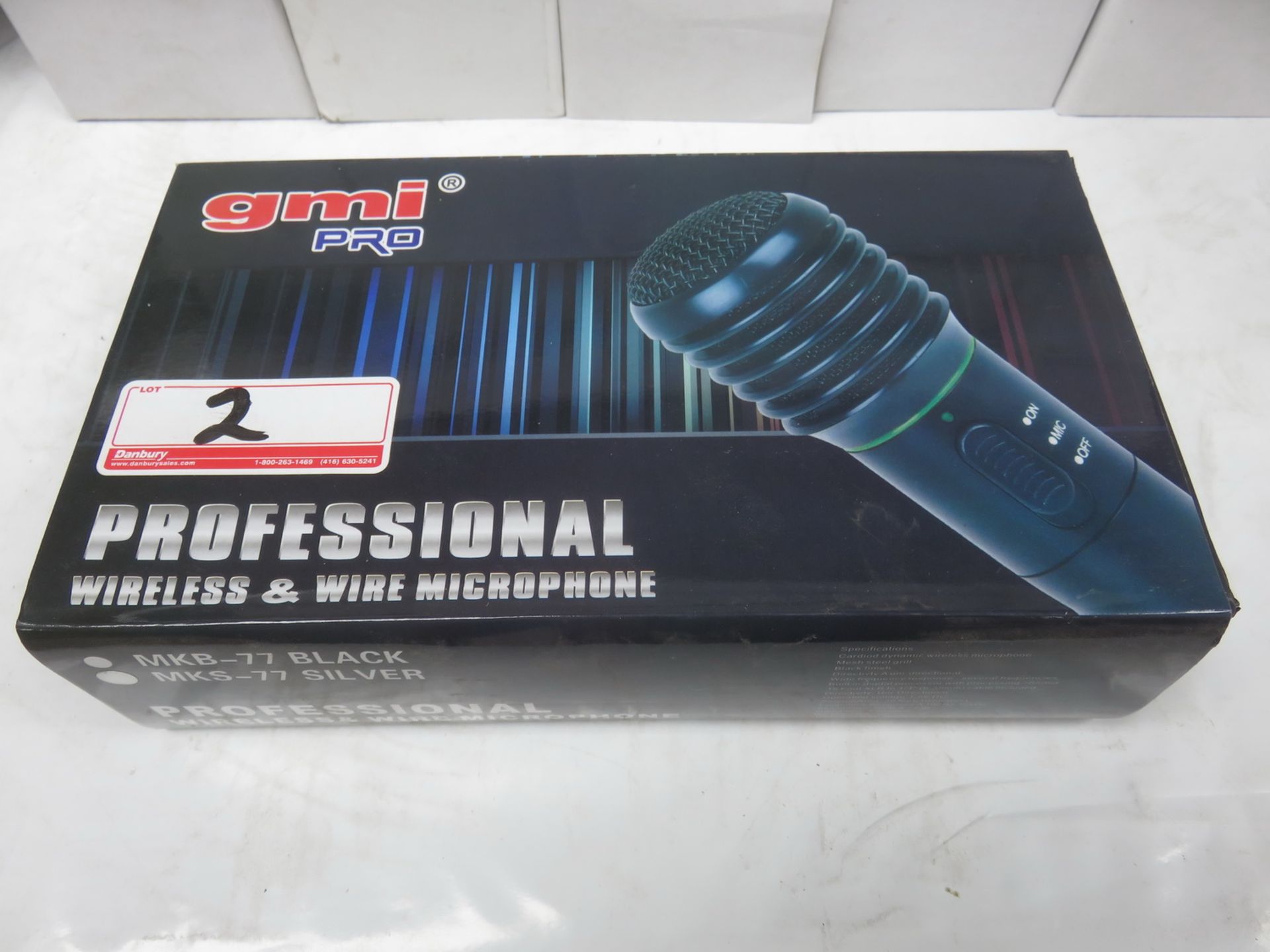 UNITS - GMI PRO MKB-77 BLACK WIRELESS + WIRE MICROPHONES (1 BOX)