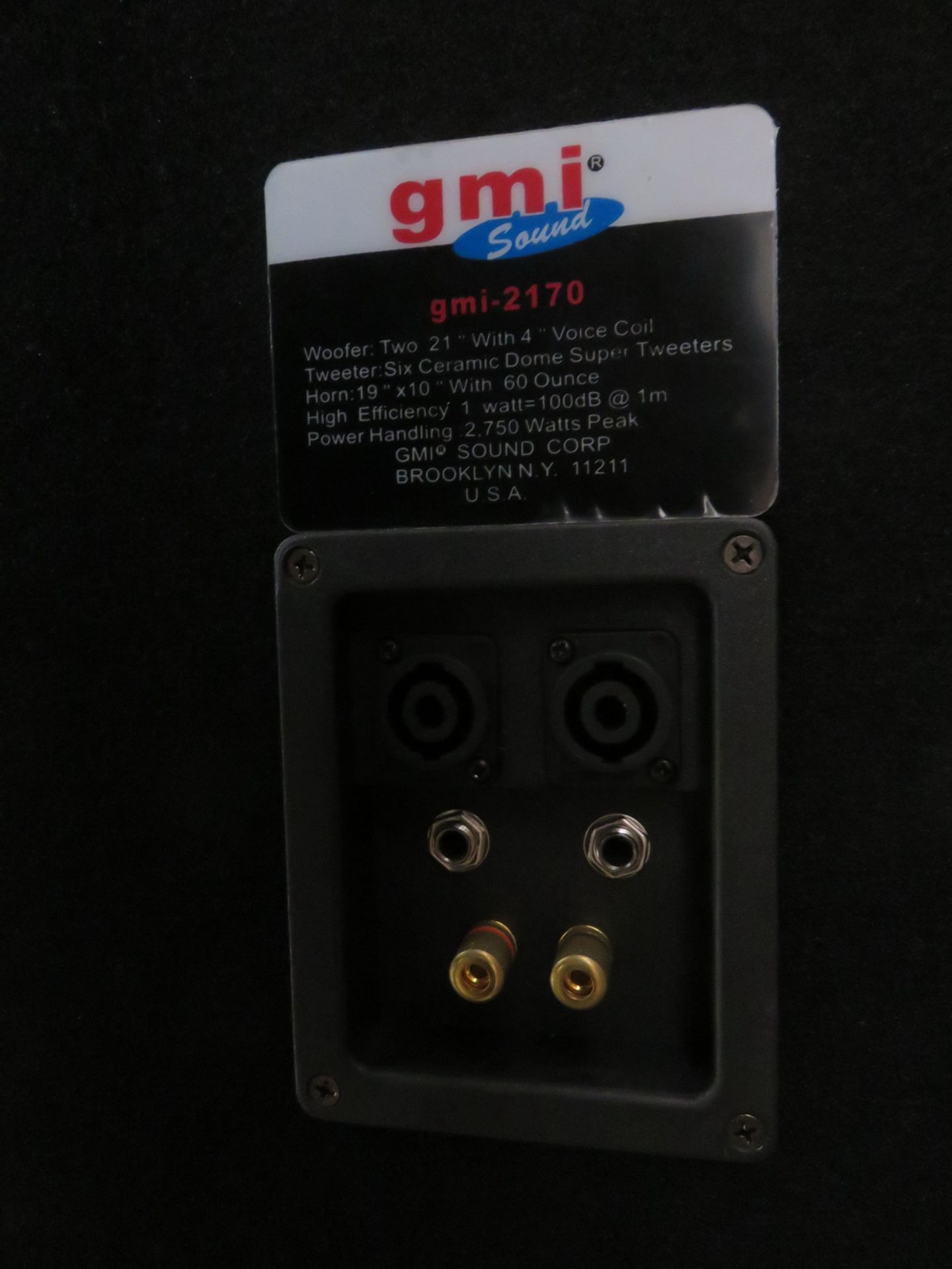 GMI PRO MOD 2170 DUAL 21" WOOFER 2,750 WATT DJ SPEAKER (IN BOX) - Image 2 of 4