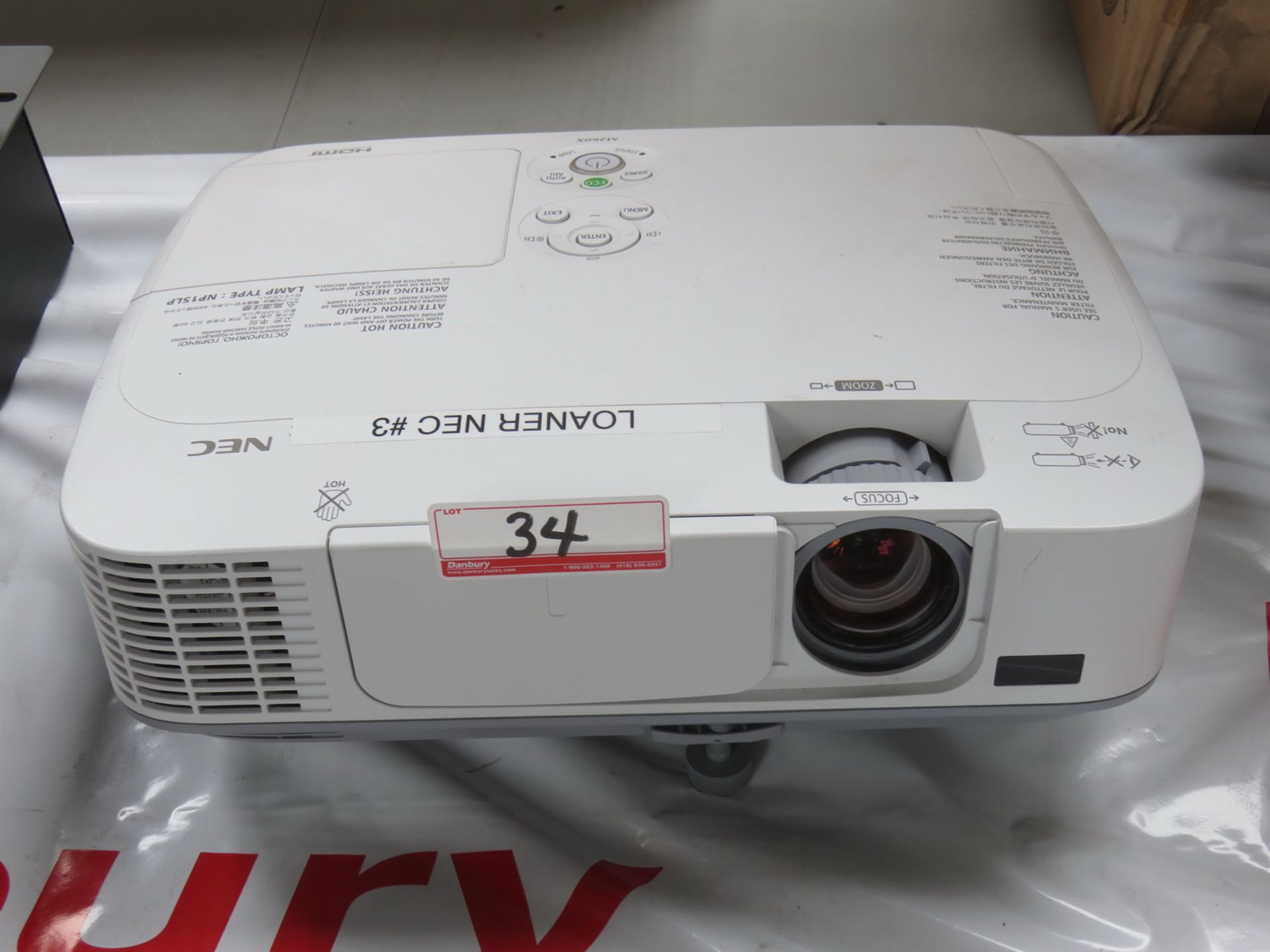 NEC MOD NP-M260X PROJECTOR - Image 2 of 2