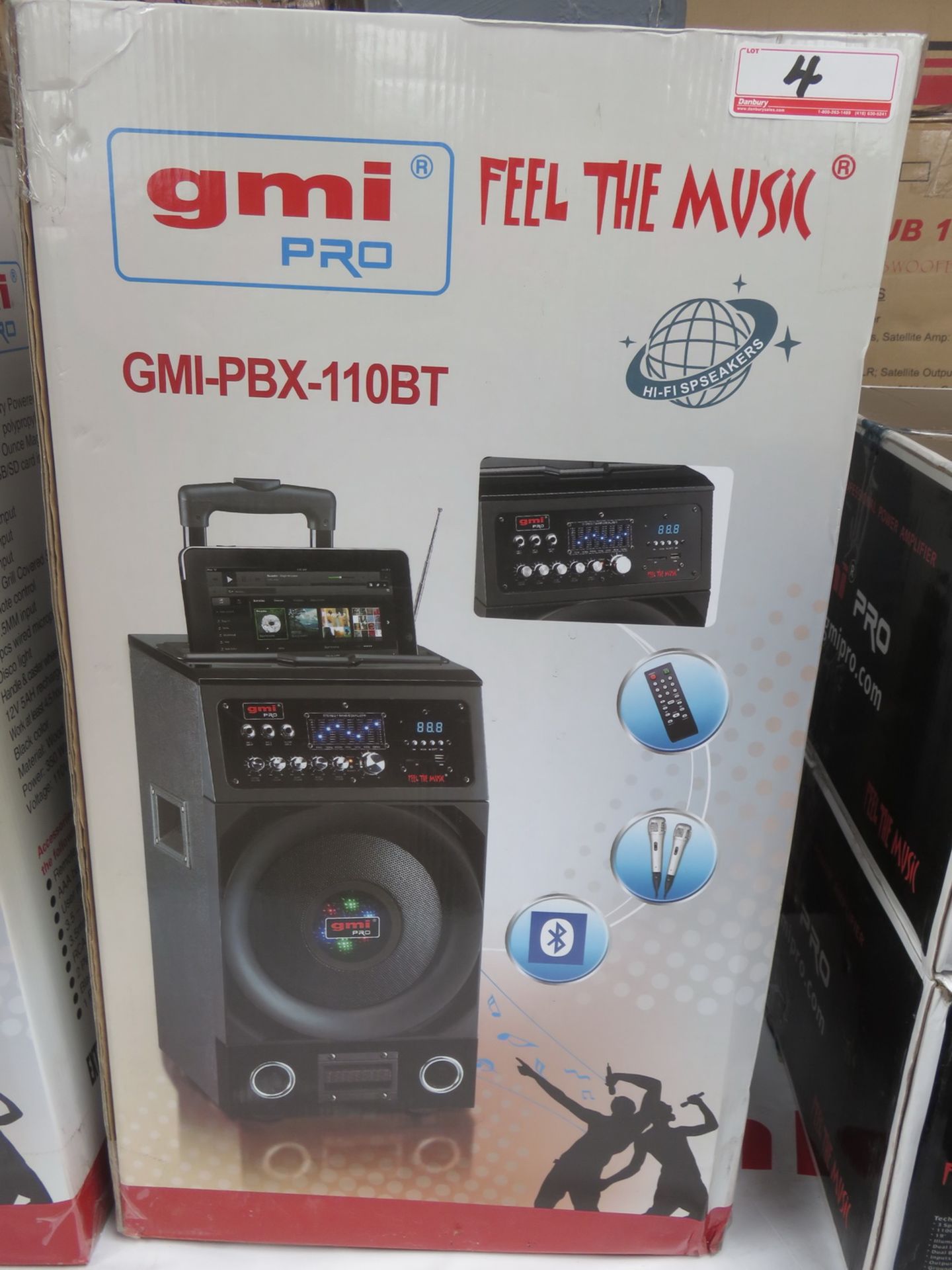 GMI MOD GMI-PBX-110BT DJ PRO PA SPEAKER SYSTEM (NEW IN BOX)