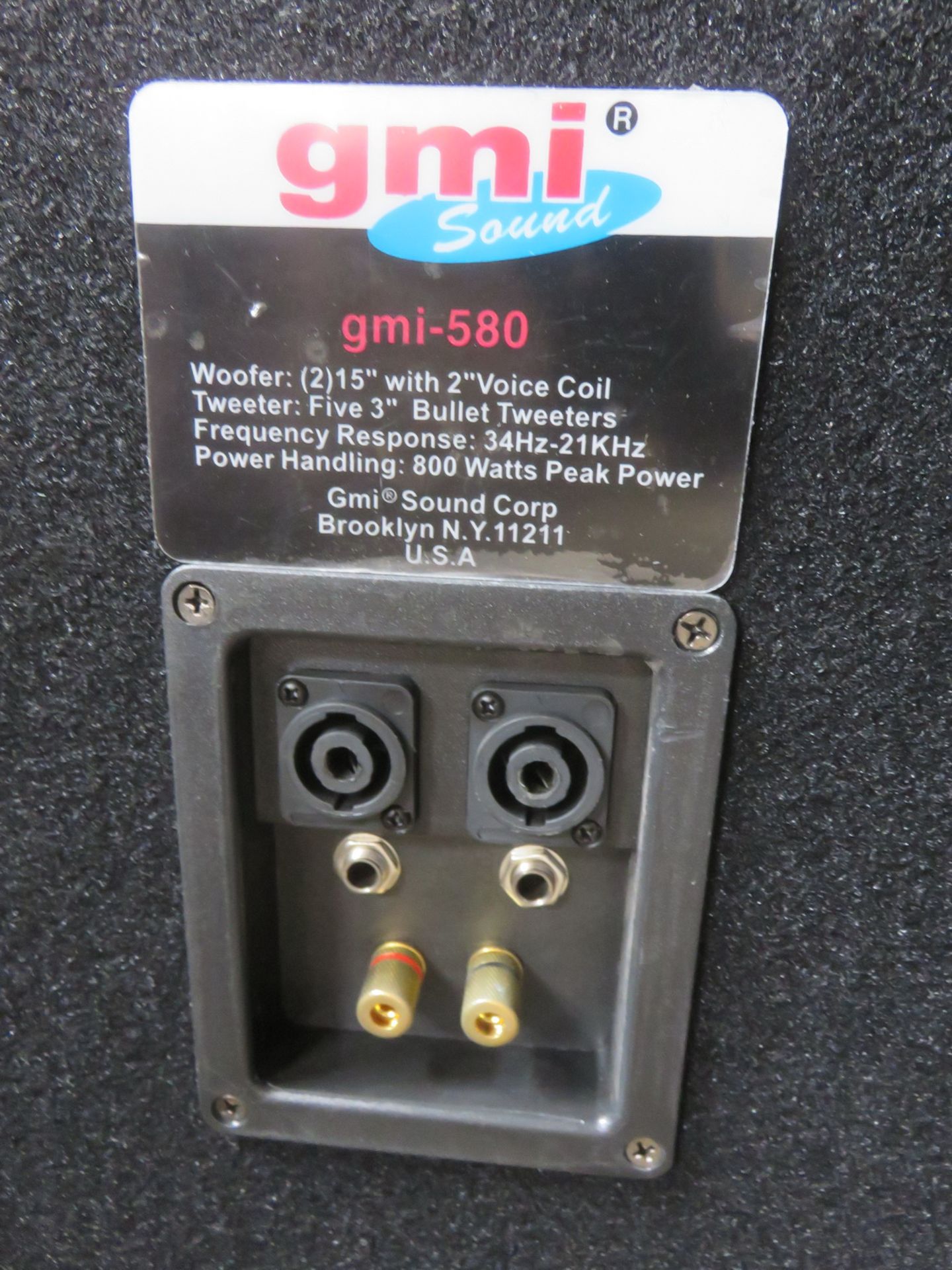 GMI PRO MOD 580 3-WAY PROFESSIONAL 800 WATTS DJ LOUD SPEAKER - (DISPLAY UNIT) - Image 2 of 2