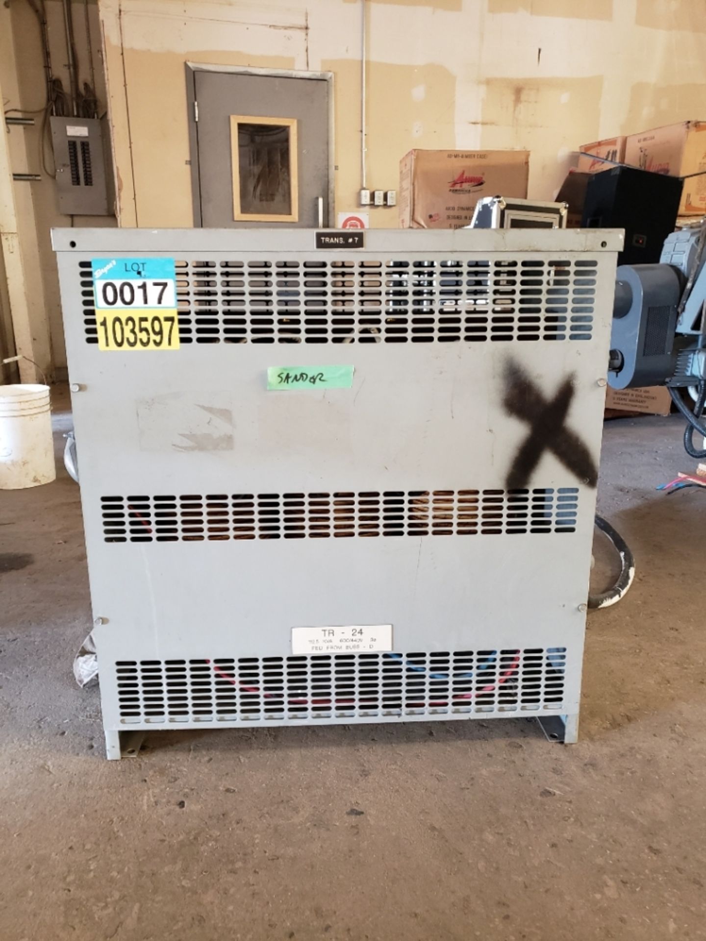 WESTINGHOUSE DT-7 3-PHASE 112.5KVA TRANSFORMER, S/N 88TZB420