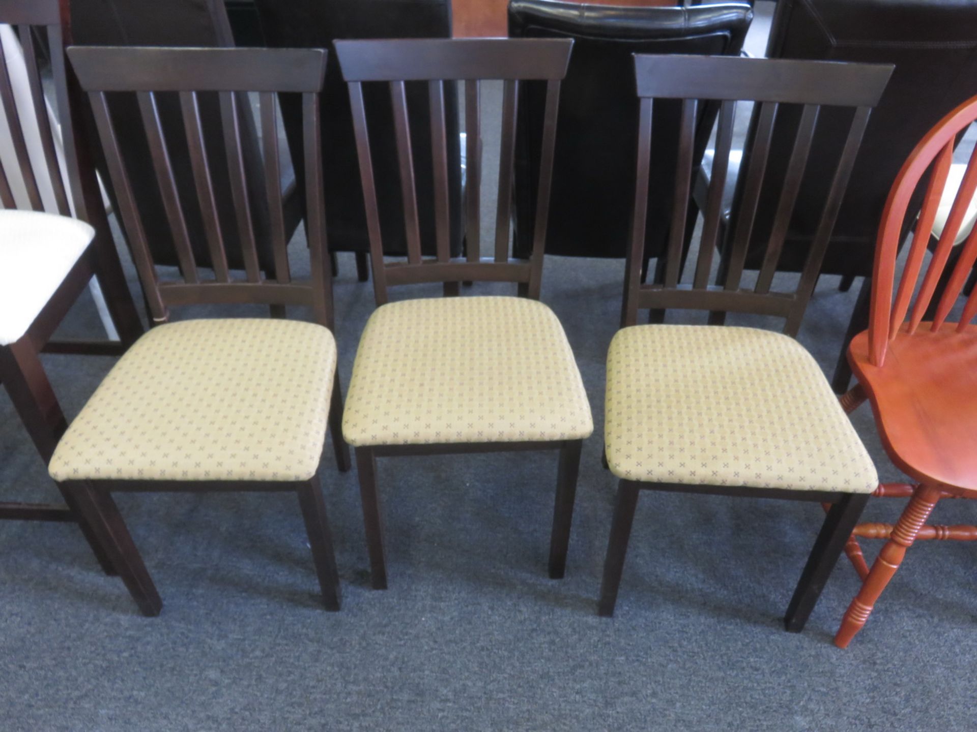 LOT - WOOD & METAL ASSTD DINING CHAIRS - Image 3 of 5