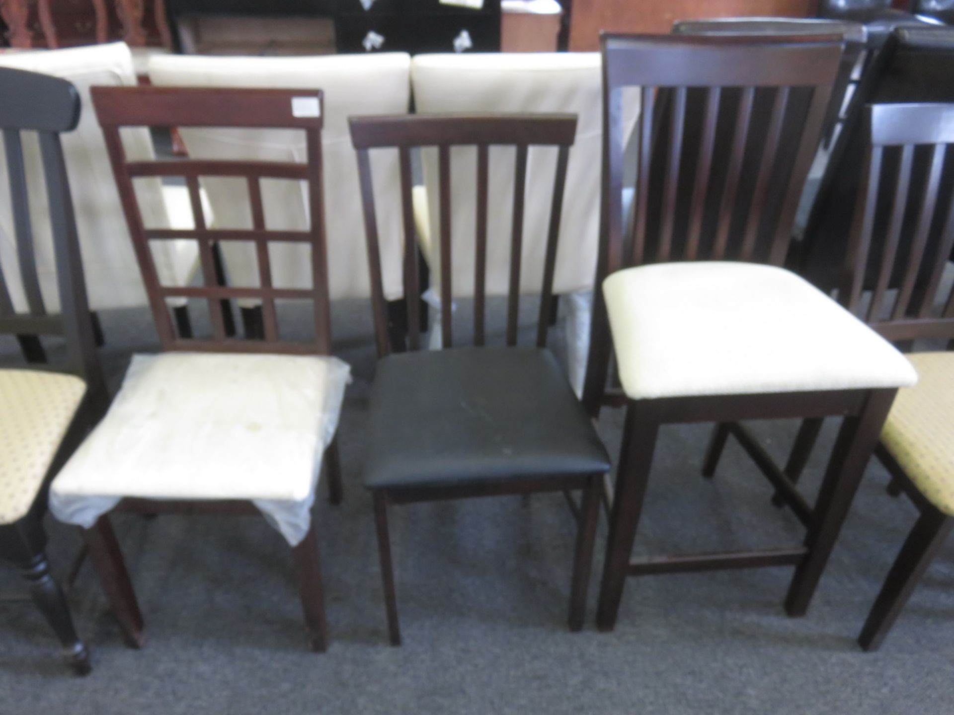 LOT - WOOD & METAL ASSTD DINING CHAIRS - Image 2 of 5