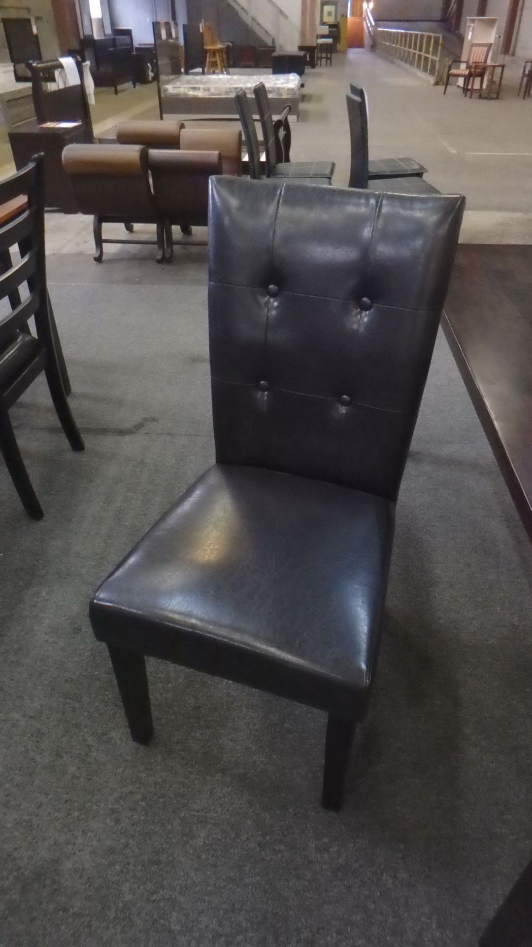 BOXES - (LK-9085) ESPRESSO TUFTED DINING CHAIR (NEW IN BOX) (2 CHAIRS / BOX)