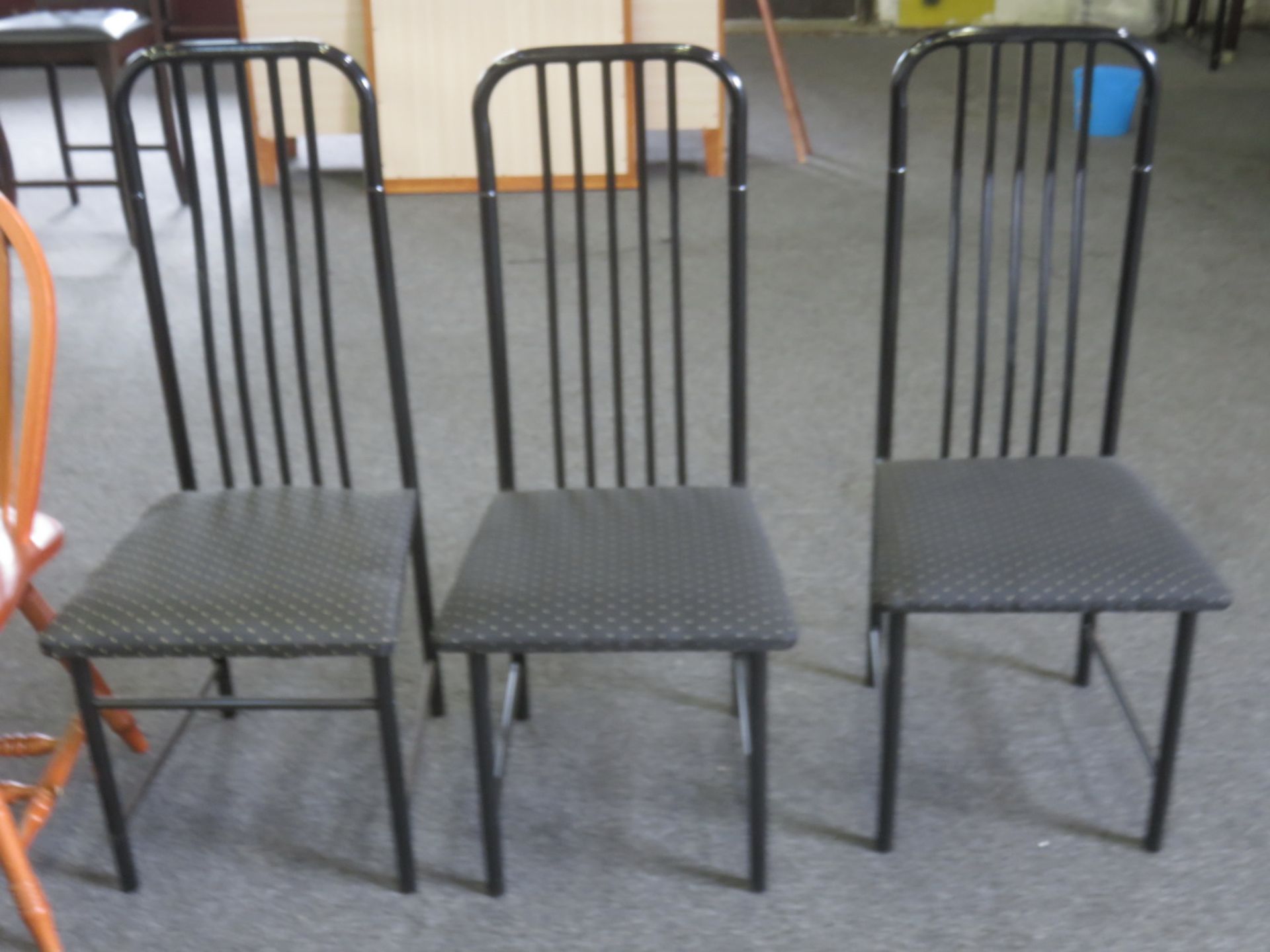 LOT - WOOD & METAL ASSTD DINING CHAIRS - Image 4 of 5
