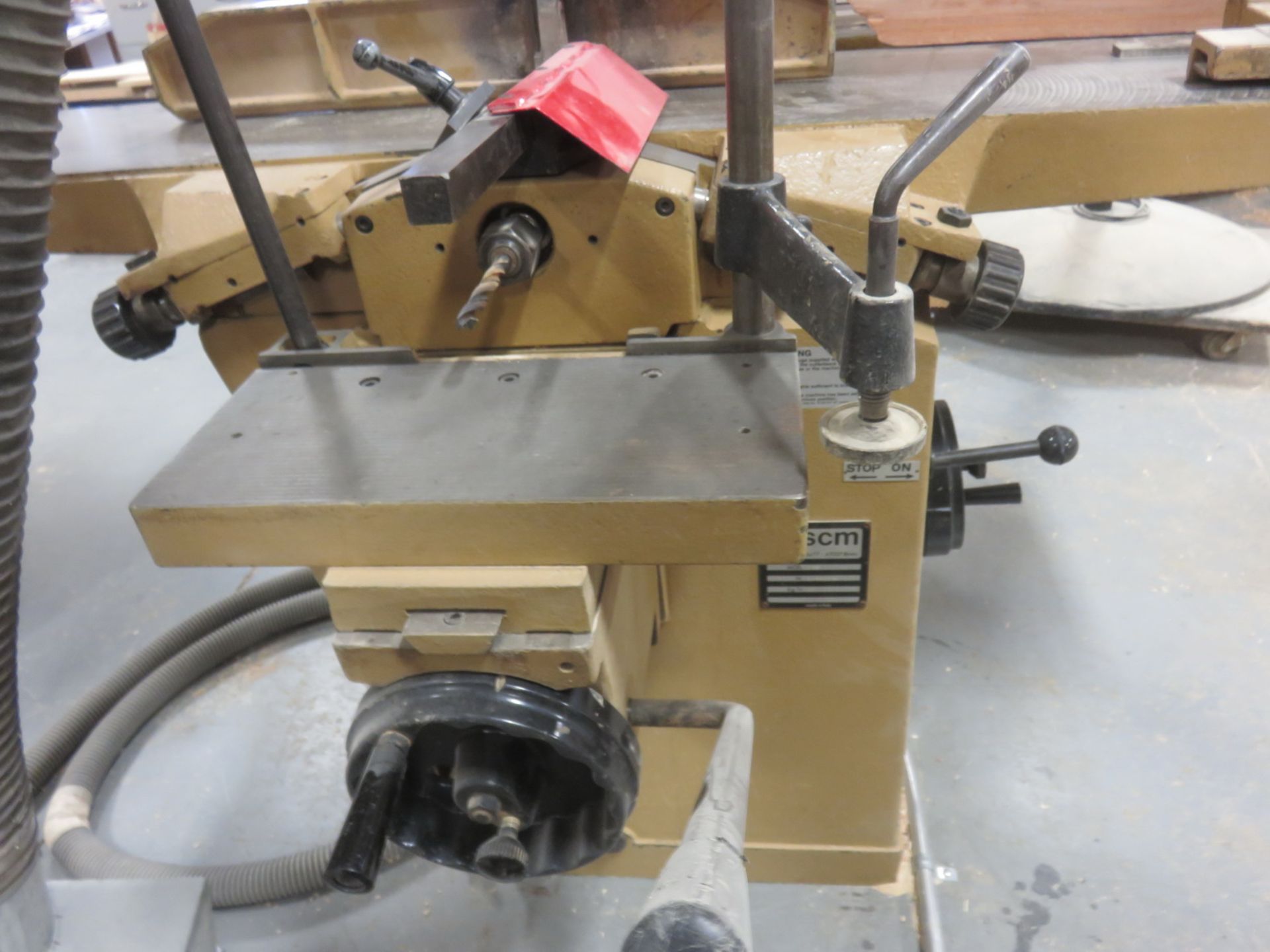 SCM C-35 MINI COMBINATION SHAPER / PLANER/ ROUTER END DRILL MACHINE W/ (2) EXTRA CUTTERS, S/N - Image 3 of 5